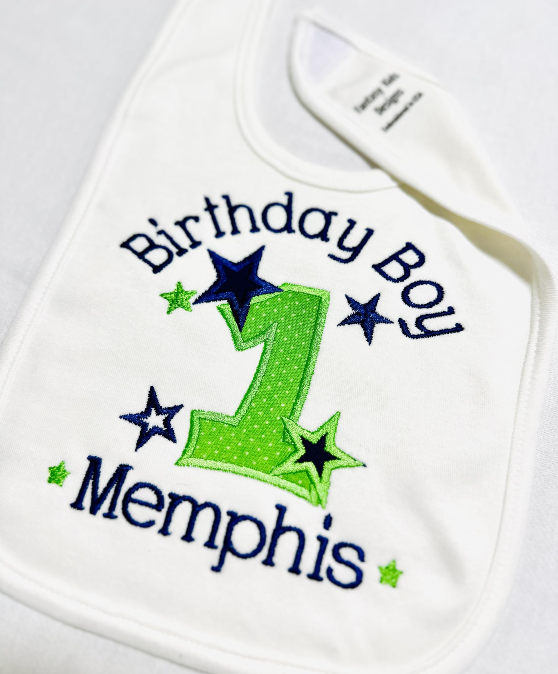 Personalized 1st Birthday Bib for Boys - Custom Name Smash Cake Bib | Perfect for Baby's First Birthday Party & Cake Smashing Photos