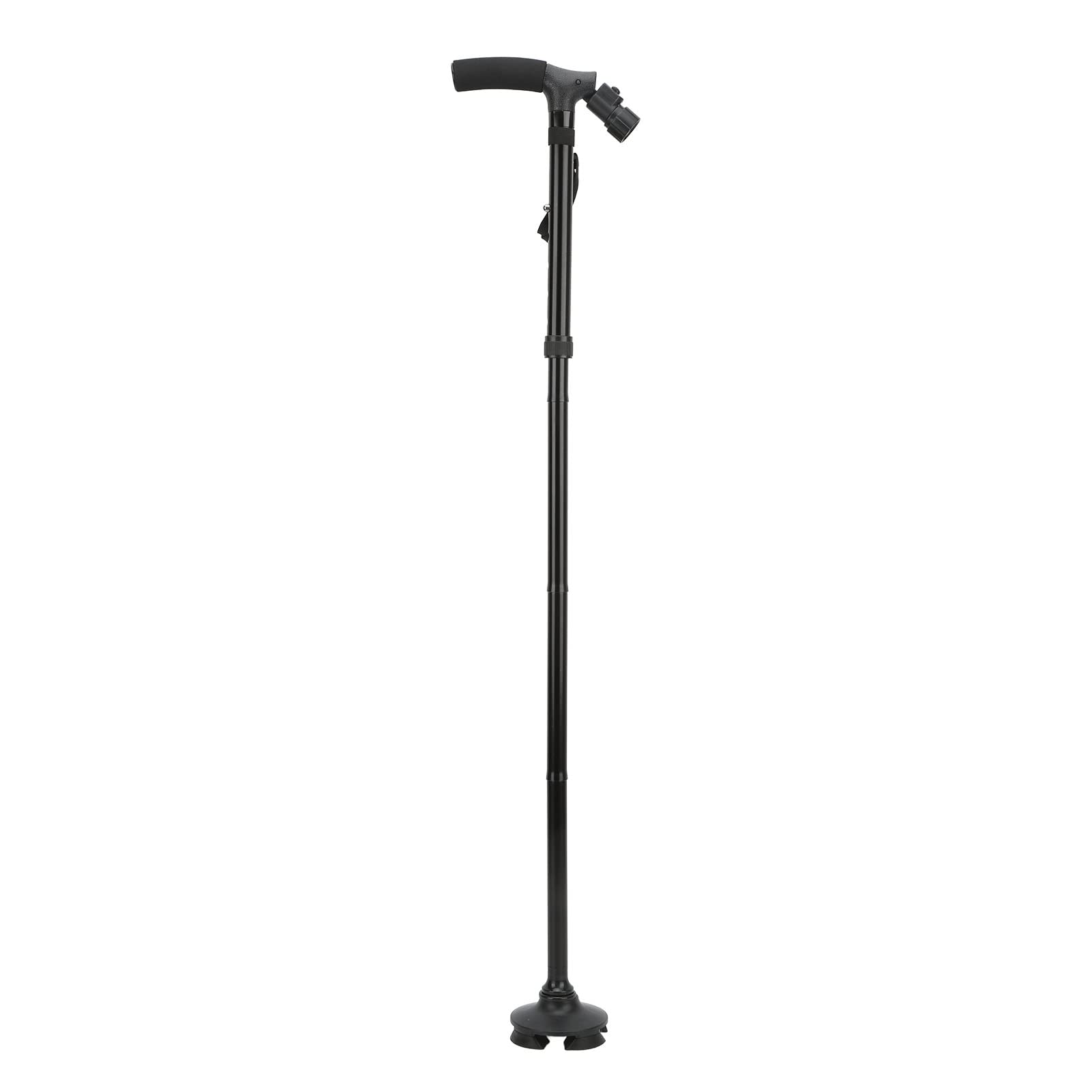 Foldable Aluminum Walking Cane with LED Light & Rubber Tip - Adjustable Height, Lightweight Support for Seniors & Travel - Perfect for Hiking, Shopping & Outdoor Activities