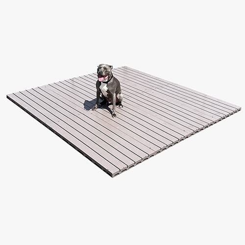 8' x 8' Heavy Duty Raised Dog Kennel Flooring - Durable Outdoor Pet Run Mat for Large Dogs - Perfect for Backyard, Kennel, and Dog Park Use