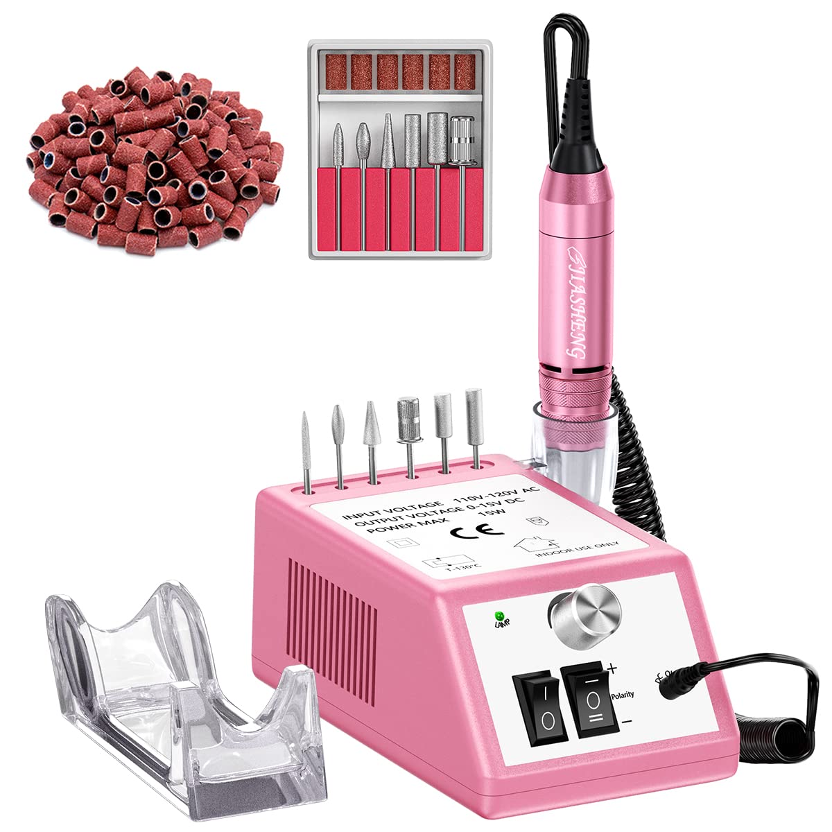 Professional Electric Nail Drill Kit 30000 RPM - Compact Nail File Machine for Acrylic & Gel Nails - Manicure Pedicure Tools for Salon & Home Use - Perfect for Nail Art, Extensions & Polish Removal