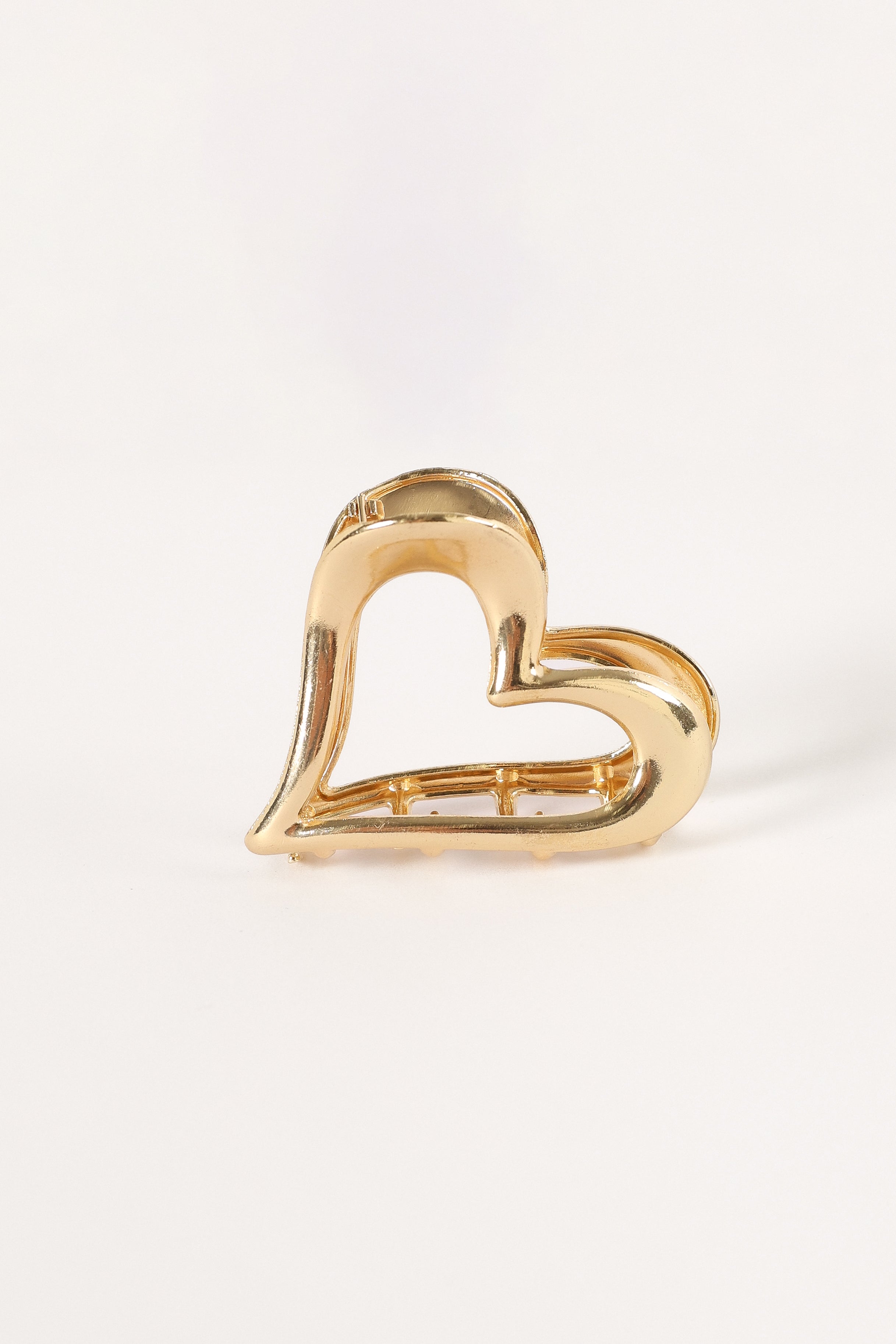 Amore Heart Hair Clip - Elegant Gold Hair Accessory for Women, Girls | Perfect for Weddings, Parties & Everyday Style