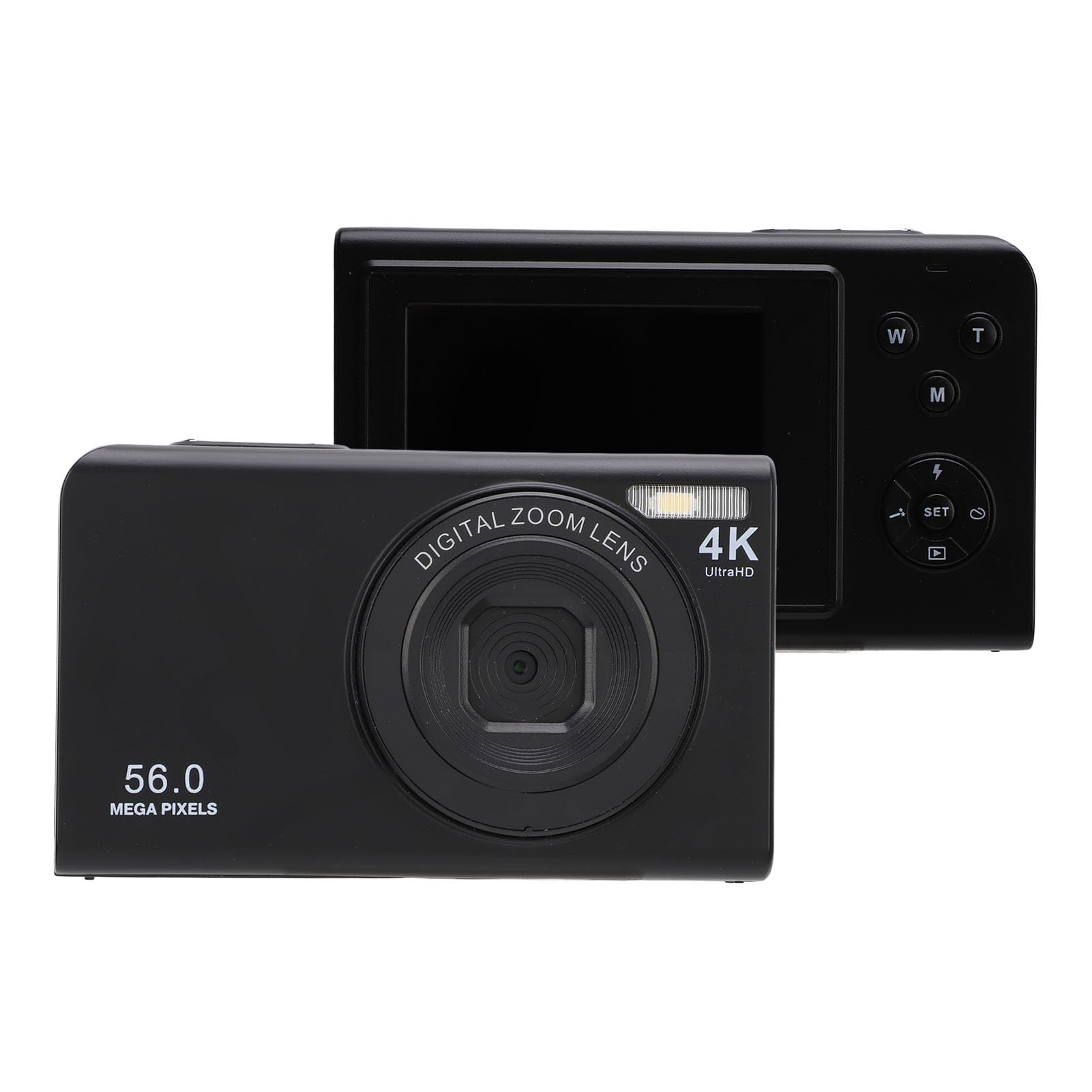 4K 56MP Digital Camera with 16x Zoom | Vlogging Camera for YouTube | Compact Travel Camera with Fill Light | Perfect for Beginners, Teens & Adults (Black) | Great for Travel Vlogging, Family Events & Outdoor Adventures