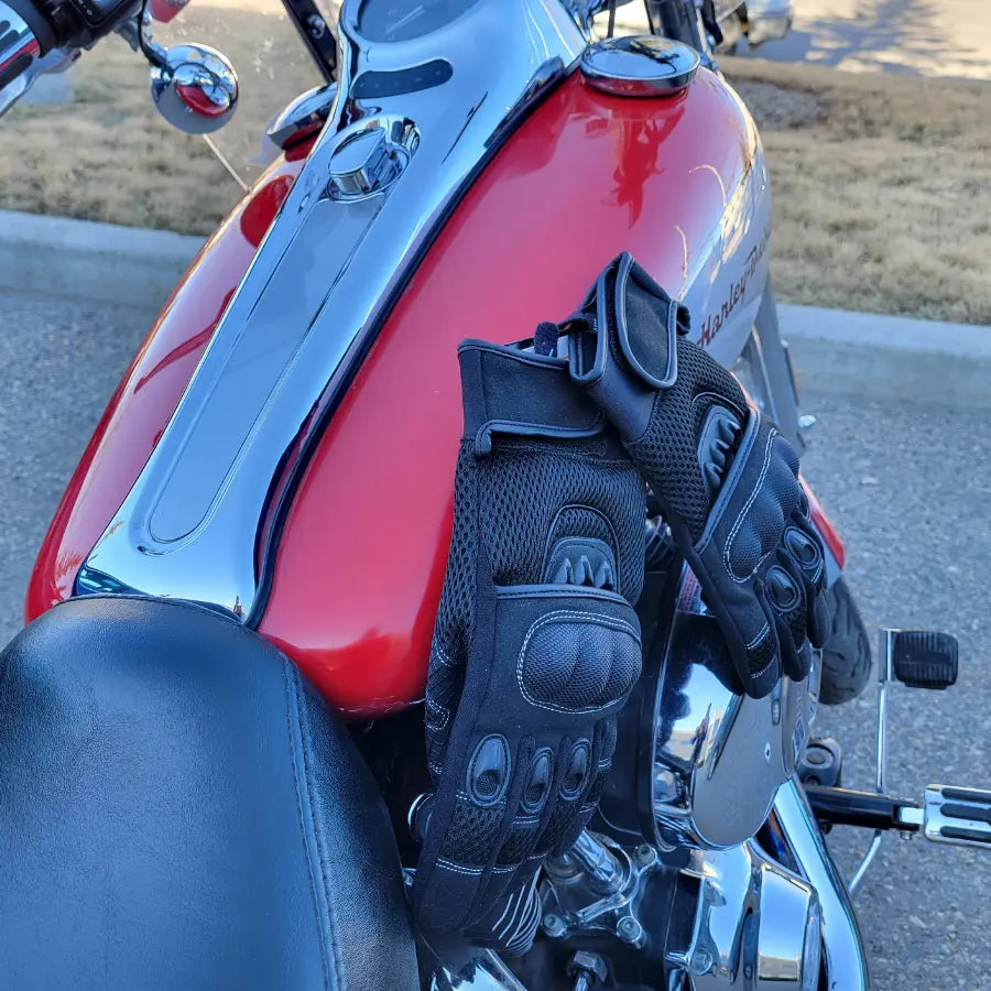 Open Road Men's Armored Tank Gloves - Heavy Duty Motorcycle Riding Gloves for Cruiser & ATV - Perfect for Winter, Work & Outdoor Activities