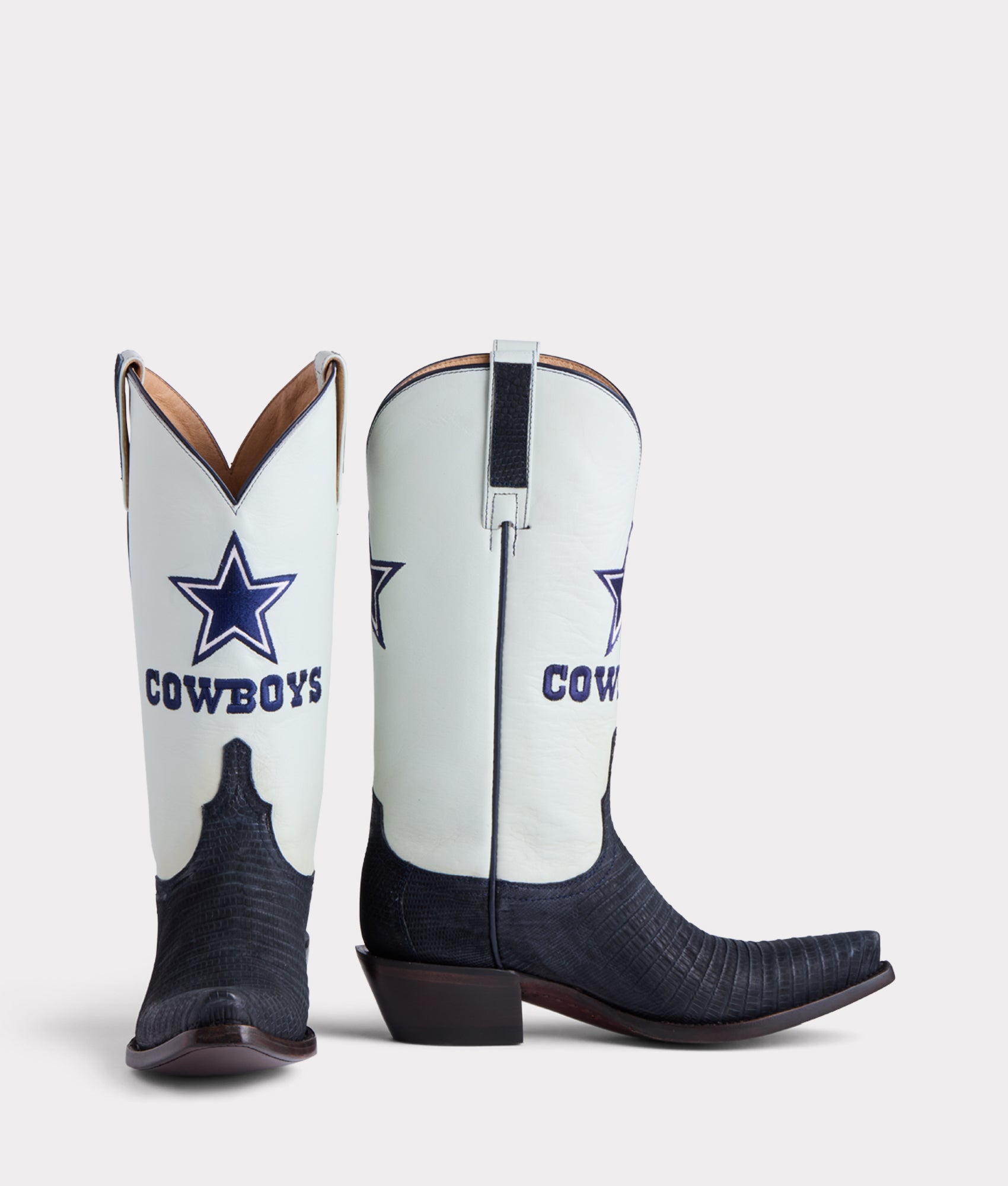 Lucchese x Dallas Cowboys Legacy Women's Cowboy Boots - Navy Blue Leather Western Boots for Women | Perfect for Rodeo, Country Music Festivals & Western Fashion