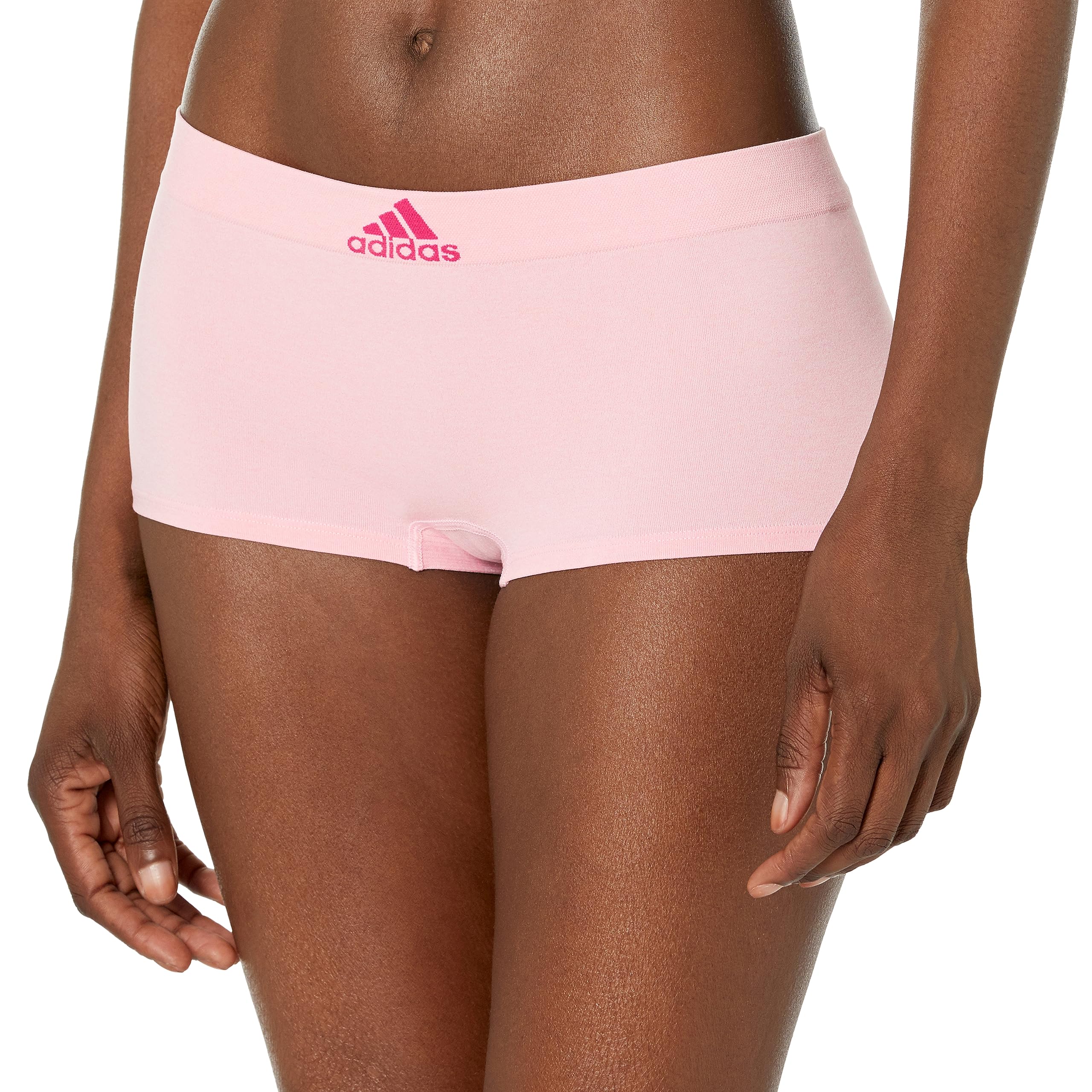 Adidas Women's Seamless Boyshort Underwear 3-Pack - Breathable Comfort Fit Workout & Lounge Panties for Active Lifestyle