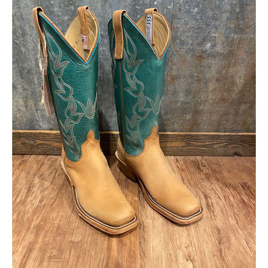 Anderson Bean Lottie Cognac Western Boots for Women - Genuine Leather Cowgirl Boots with Comfortable Fit - Perfect for Country Dancing, Rodeos & Western Fashion