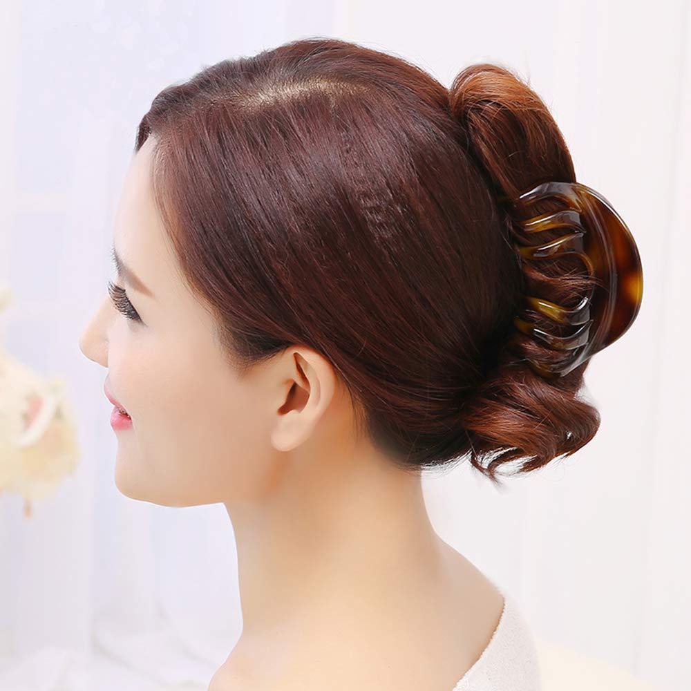 Large Hair Claw Clips for Women - 2 Pack Jumbo Non-Slip Hair Clips for Thick, Thin & Long Hair - Strong Hold Ponytail Holder & Hair Grip Barrette Accessories - Perfect for Workouts, Office & Everyday Styling