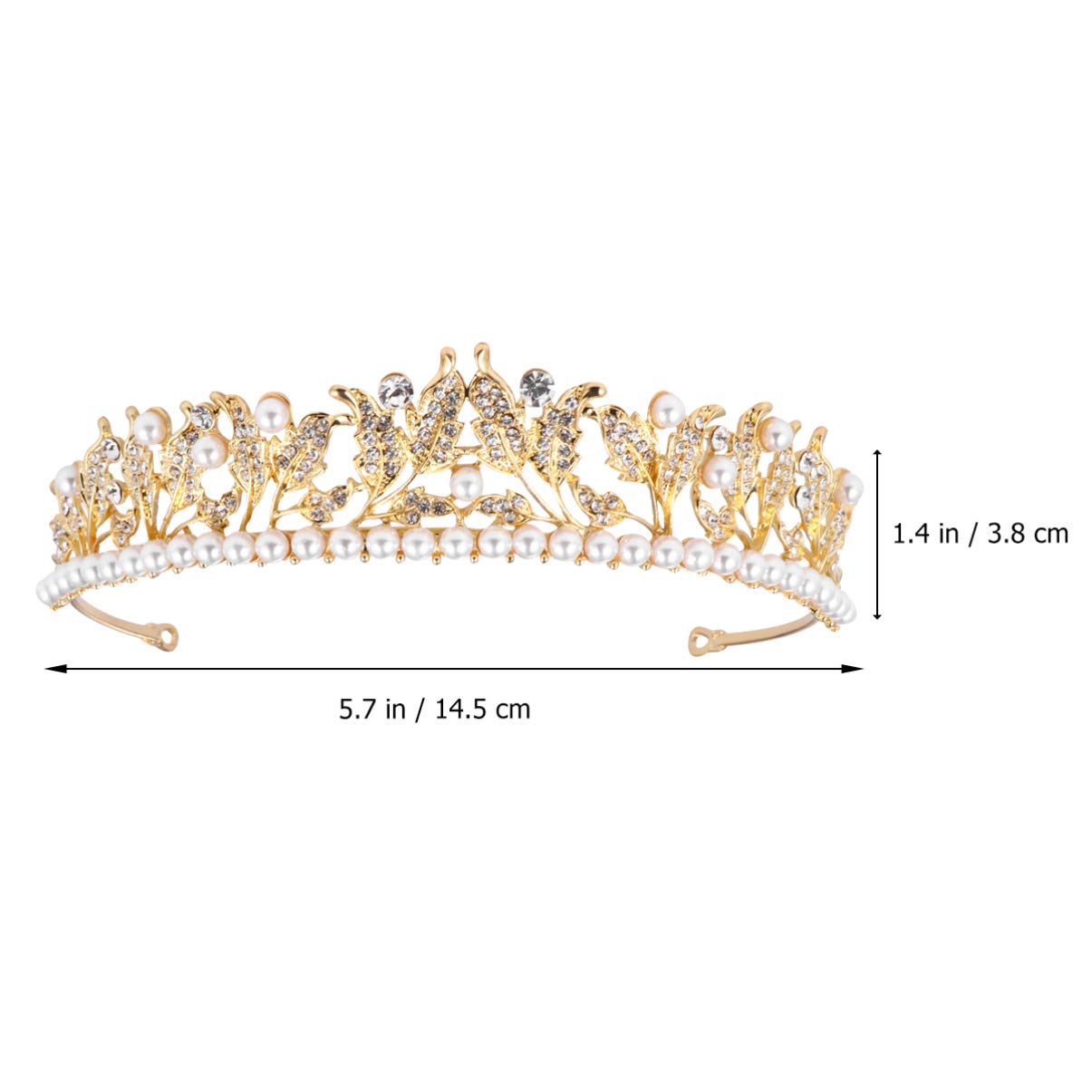 Beaupretty 3-Piece Leaf Rhinestone Bridal Tiara Set - Crystal Pearl Wedding Headpiece for Bride, Bridal Hair Accessories & Pageant Crown - Perfect for Weddings, Prom, Pageants, and Special Occasions
