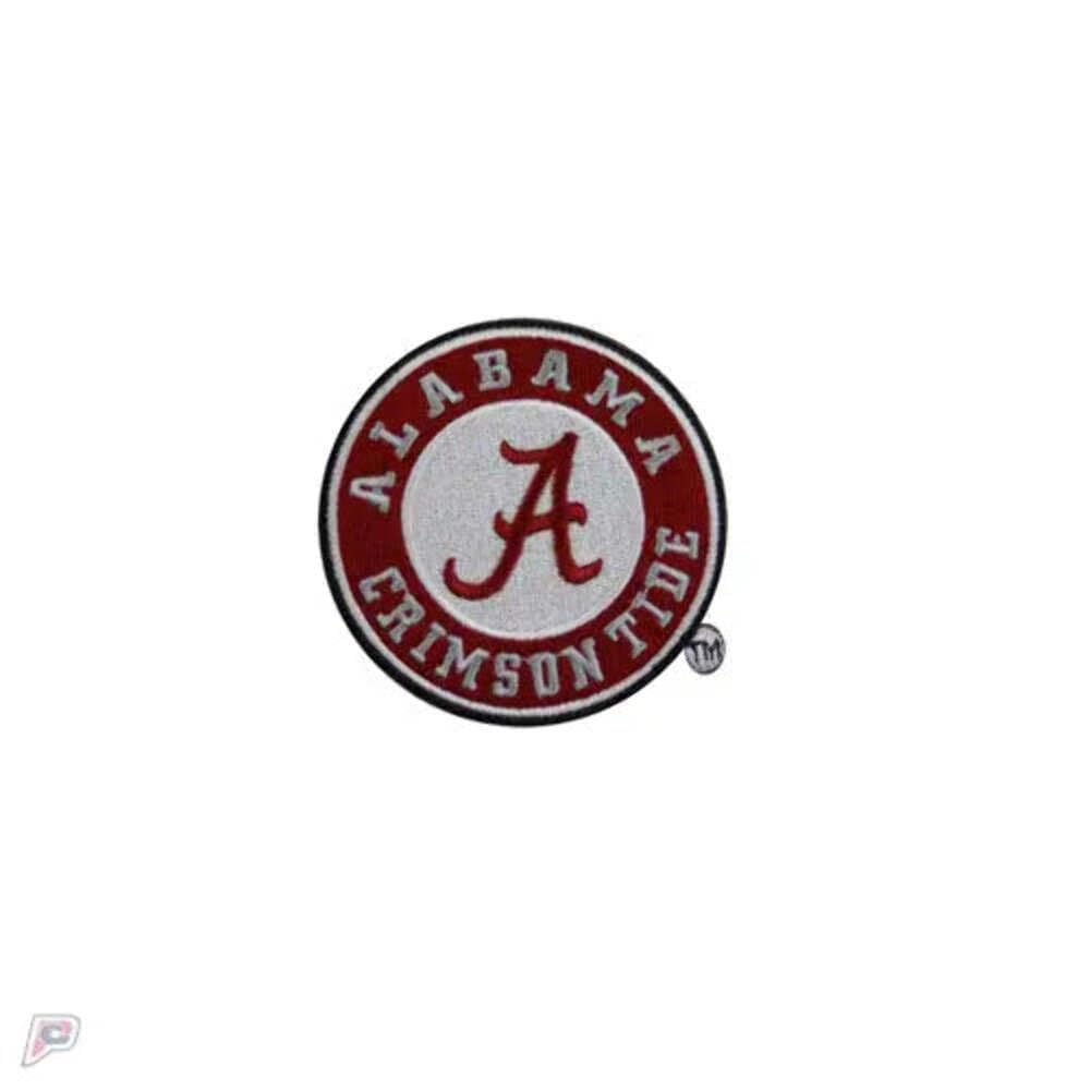 Alabama Crimson Tide Embroidered Iron-On Patch - Large Round Logo for DIY Customization, Jackets, Hats & Backpacks