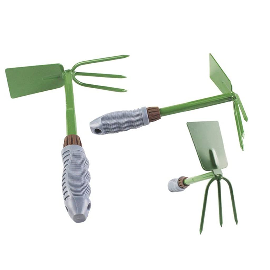 FOUNDLINE Dual-Purpose Gardening Rake - Heavy Duty Stainless Steel Leaf Rake & Cultivator Tool for Home Garden, Flower Beds, and Lawn Care - Perfect for Weeding, Soil Aeration, and Landscaping