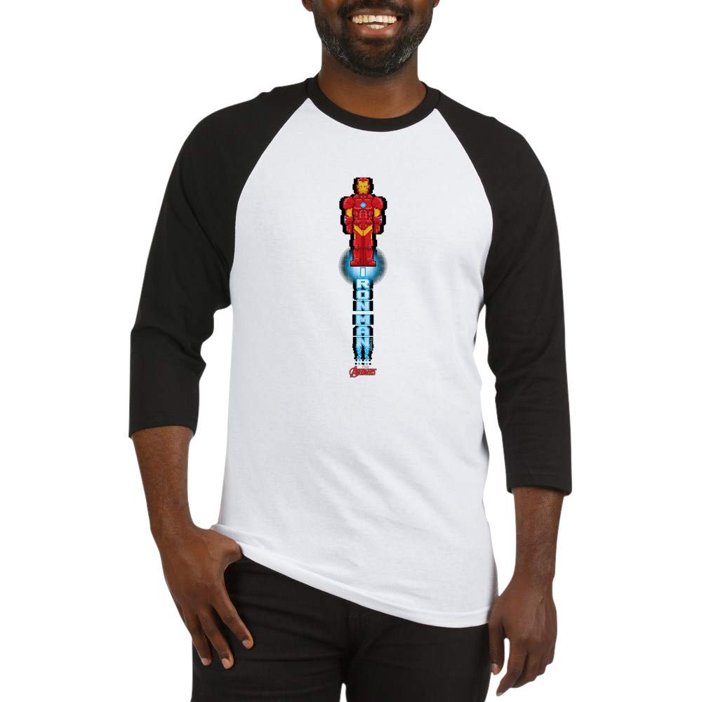 8 Bit Iron Man Baseball Jersey - Retro Gaming T-Shirt for Men & Women - Perfect for Cosplay, Comic Con & Superhero Fans
