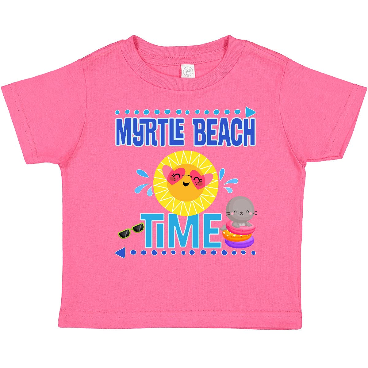 Inktastic Myrtle Beach Vacation Time Toddler T-Shirt - Cute Graphic Tee for Boys & Girls - Soft Cotton Toddler Shirt for Beach Trips & Family Vacations