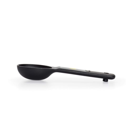 7-Piece Black Plastic Measuring Spoons Set - Accurate Kitchen Measuring Tools for Baking, Cooking & Coffee