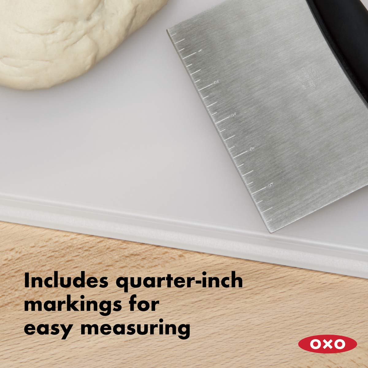 OXO Steel Chef's Mandoline Slicer 2.0 with Stainless Steel Blades & OXO Good Grips Stainless Steel Scraper Chopper Set - Perfect for Slicing Vegetables, Fruits & Cheese in Professional & Home Kitchens