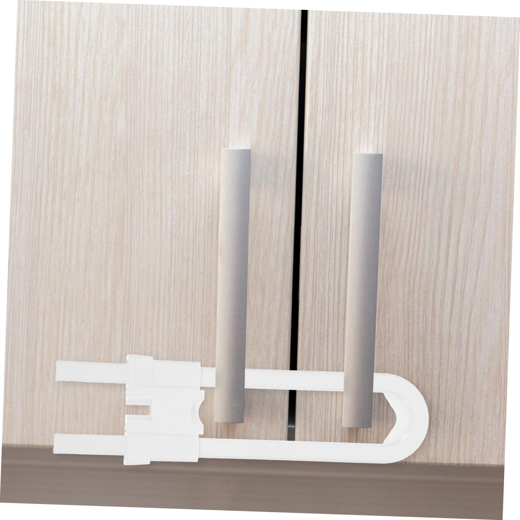 8-Piece Baby Safety Locks - Childproof Cabinet Latches for Sliding Doors & Drawers | U-Shaped Baby Proofing Locks for Kitchen, Bathroom & Nursery Safety (White) - Prevent Toddler Access to Hazardous Areas