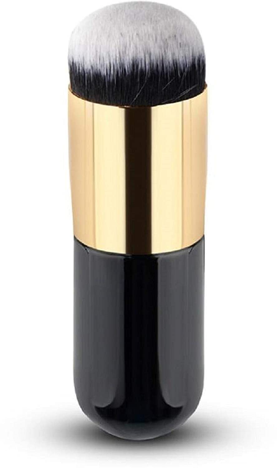 Premium Soft Black Foundation Brush & Sponge Set (Pack of 3) - Flawless Makeup Application