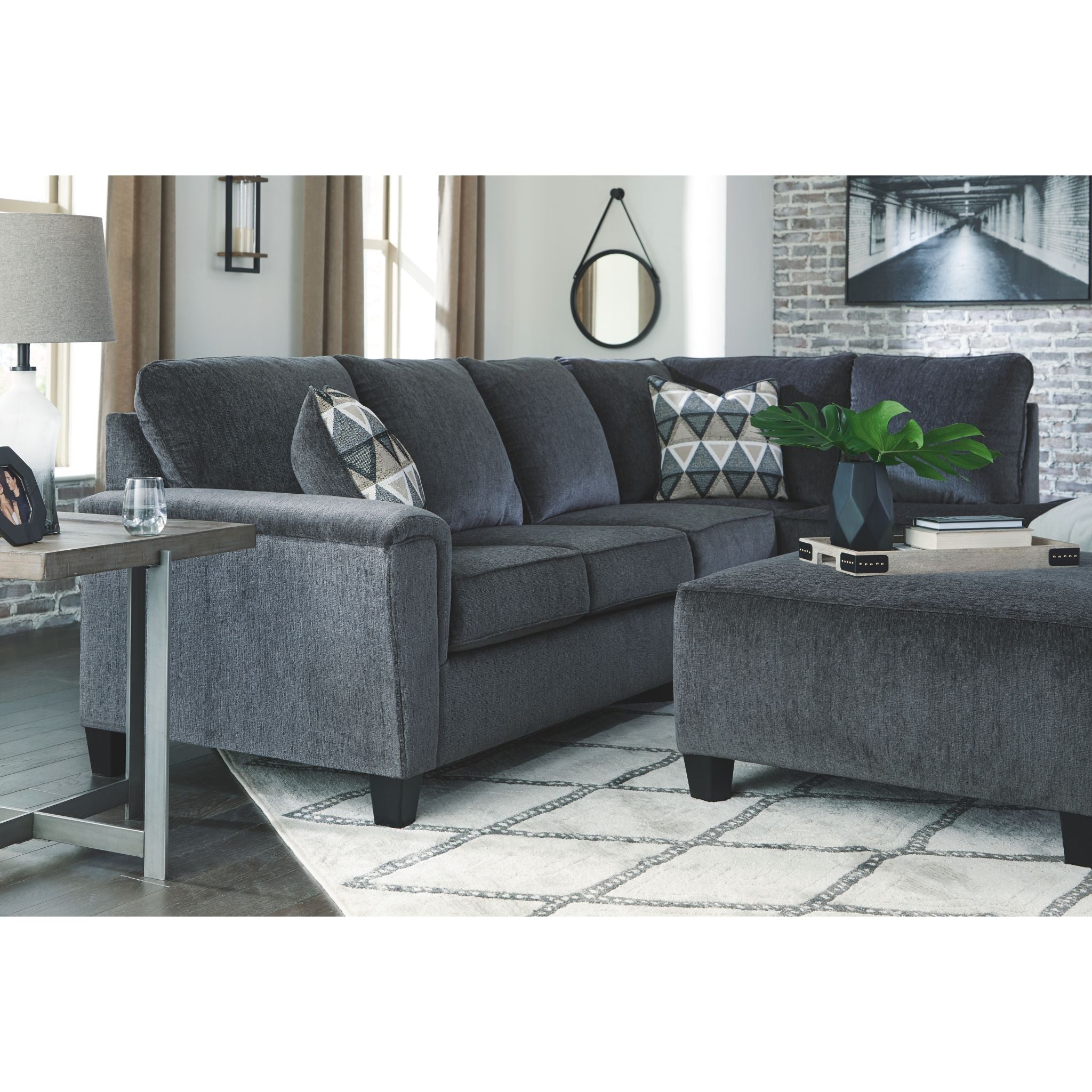Abinger 2-Piece Sectional Sofa with Chaise Lounge - Modern L-Shaped Living Room Couch for Small Spaces, Apartment & Family Room Furniture