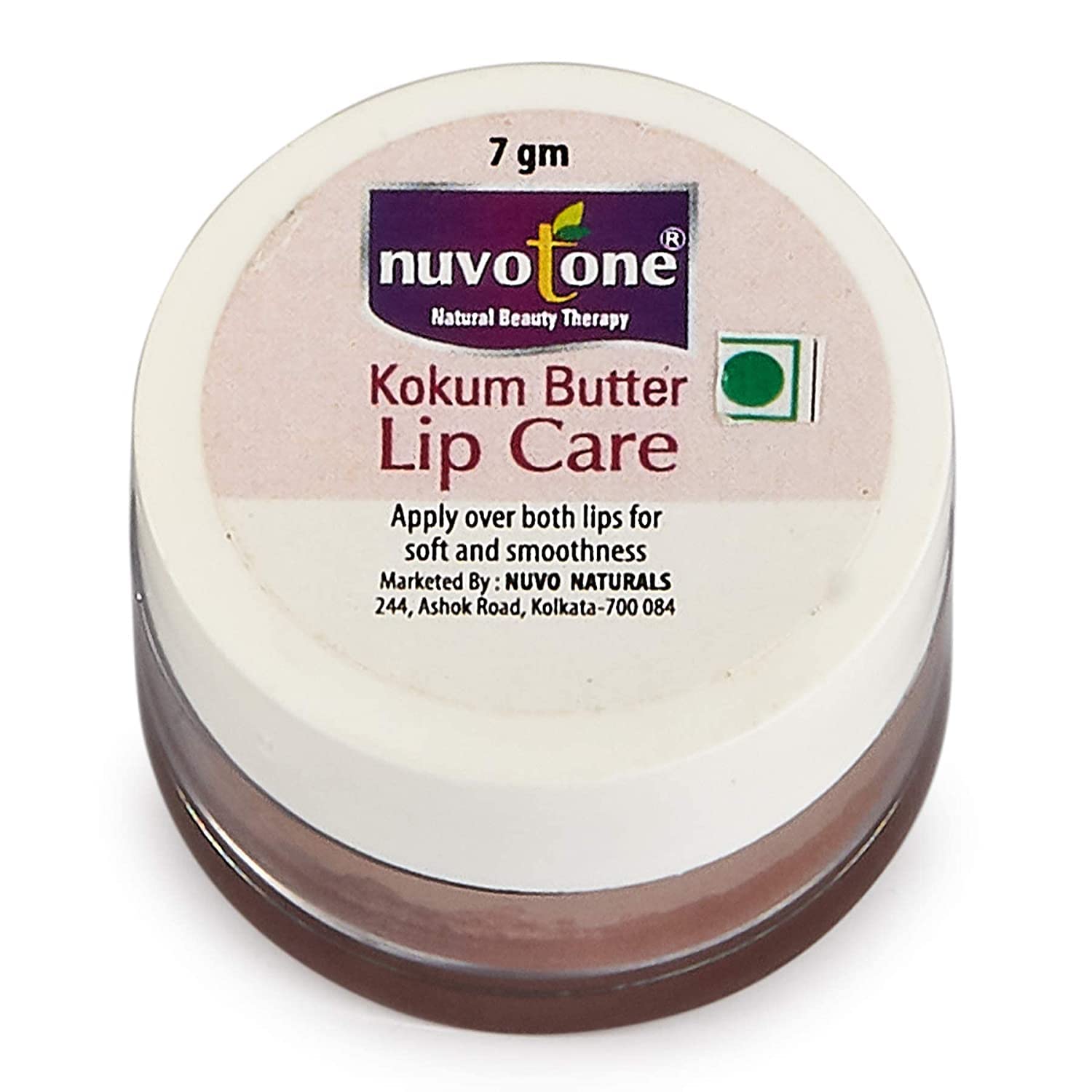 Nuvotone Kokum Butter Lip Balm - Best Natural Treatment for Dry & Chapped Lips (7g, Pack of 2) | Hydrating Lip Care for Winter, Travel & Daily Moisturizing