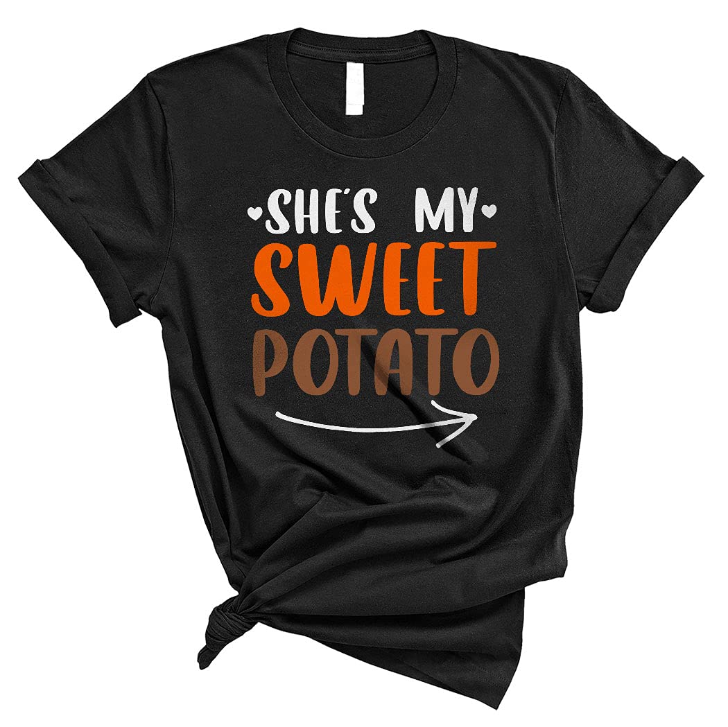 Funny Sweet Potato Lovers Thanksgiving T-Shirt - Cute Autumn Couples Gift for Him & Her | Perfect for Thanksgiving Parties, Family Gatherings & Fall Date Nights