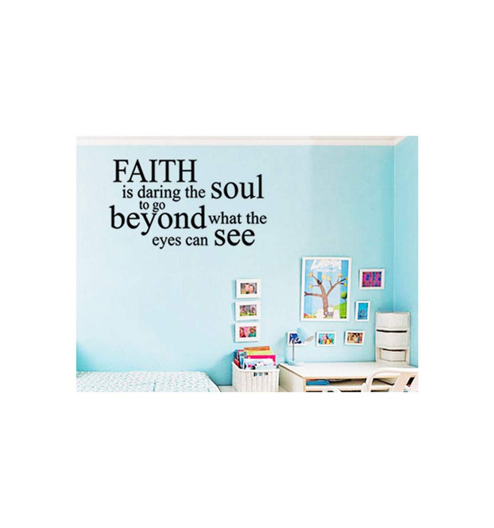 Faith Religious PVC Wall Stickers - Purple Home Decor for Living Room & Entrance, 35.6cm x 61cm - Perfect for Bible Study Rooms, Church Events & Spiritual Spaces