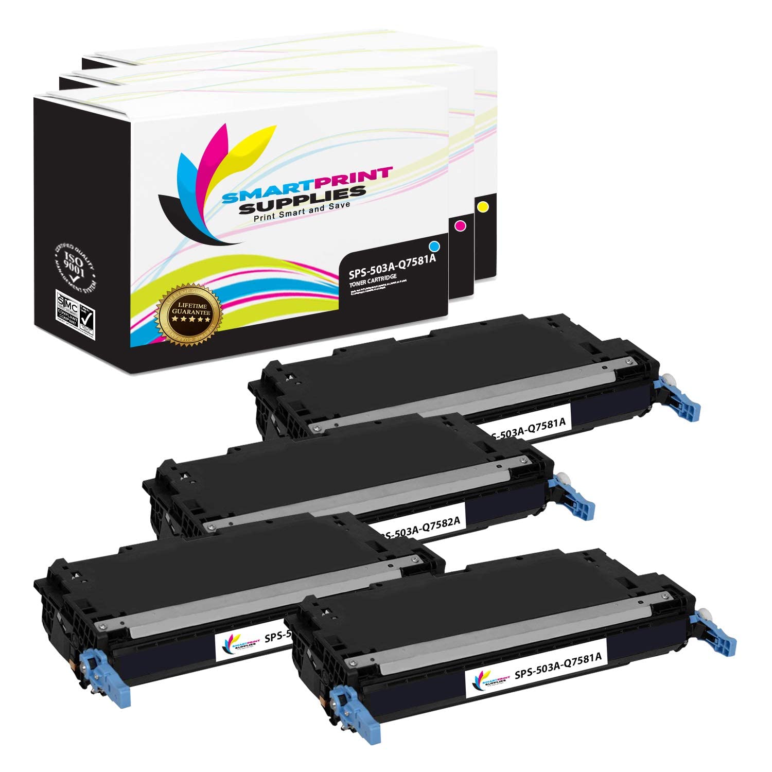 High-Quality 503A Compatible Toner Cartridge 4-Pack for HP Color LaserJet 3800 & CP3505 Printers (Black, Cyan, Magenta, Yellow) - Perfect for Office Printing, Home Business & School Projects
