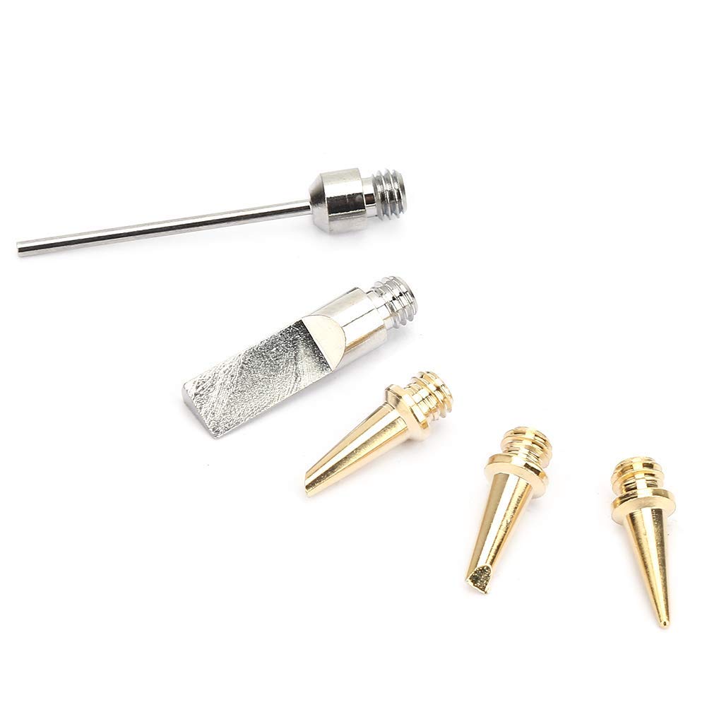 5pcs HS-1115K Soldering Iron Tips - Multi-Purpose Butane Welding Kit with Universal Gas Solder Accessories for Electronics Repair, DIY Projects & Home Improvement