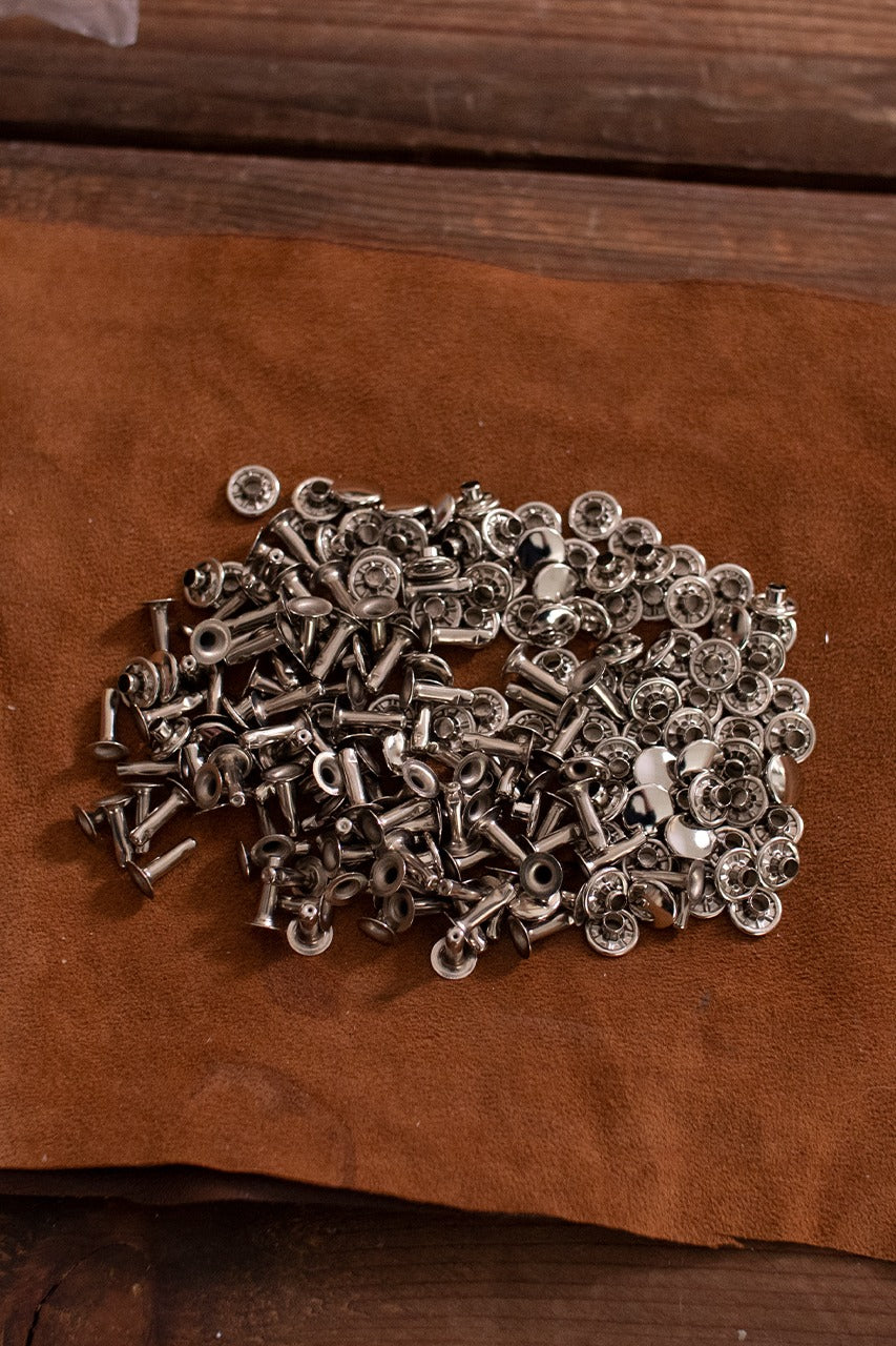 Hollow Rivet KØ9.2 x L11.5mm Iron/Nickel - Durable Fasteners for Metalworking, Automotive & DIY Projects