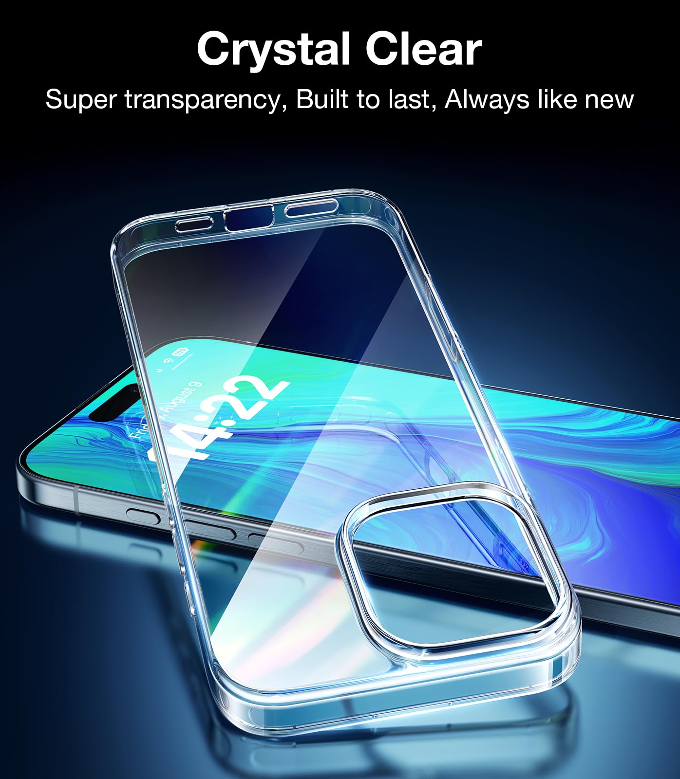 TORRAS Crystal Clear Ultra-Thin iPhone 16 Pro Max Case | Military-Grade Drop Protection | Anti-Yellowing TPU Cover | Slim Soft Silicone Design | Perfect for Everyday Use, Travel & Outdoor Activities