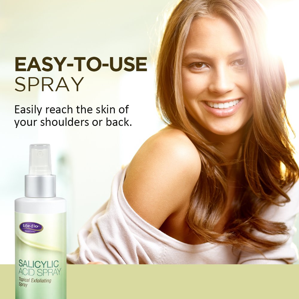 Life-Flo Salicylic Acid Spray 2% - Exfoliating Face & Body Spray for Acne, Fine Lines & Wrinkles - 8 oz - Perfect for Daily Skincare & Post-Workout Refresh