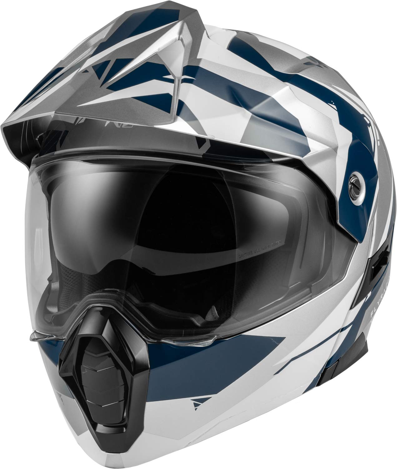 Fly Racing Odyssey Modular Helmet - Navy/Grey/White - DOT Certified Motorcycle Helmet for Men & Women - Medium Size - Perfect for Commuting, Touring & Adventure Riding