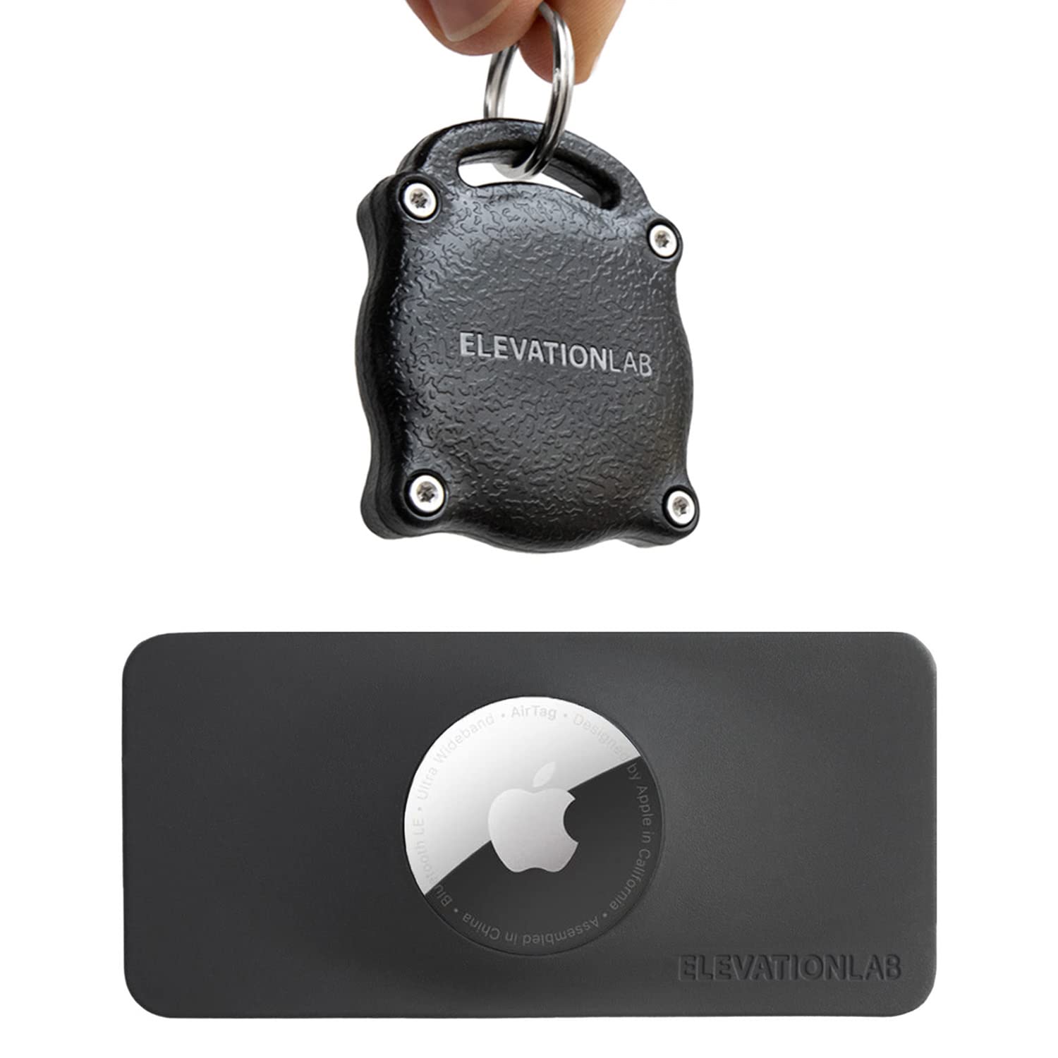 TagVault Wallet + Keychain - World's Thinnest AirTag Wallet (1) + Waterproof AirTag Keychain (1) | Ultra Slim, Compact & Discreet Design | Perfect for Travel, Daily Carry & Key Organization | by Elevation Lab