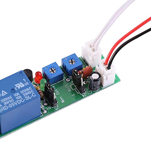 Garosa Adjustable Cycle Timer Relay Module - DC 5V 12V 24V Programmable Delay Switch for Circuit Testing, Fish Tank Intermittent Feeding (0-24 Hours) - Perfect for Home Automation, Aquarium Control & Electrical Projects