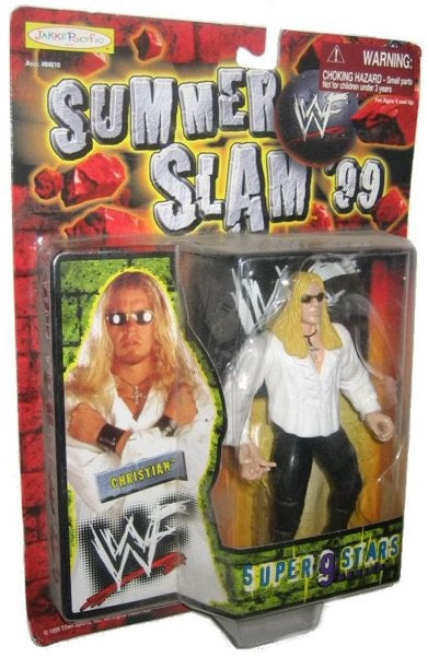 1999 WWF Jakks Pacific Superstars Series 9 Christian Action Figure - Vintage Wrestling Collectible Toy for Display & Play - Perfect for WWE Fans and Collectors
