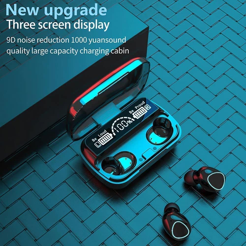 Wireless Earbuds Bluetooth 5.3 Headphones - 136Hrs Playtime, Digital Display Charging Case, IPX7 Waterproof Sports Earphones with Mic for iPhone Android TV - Perfect for Gym, Running & Travel