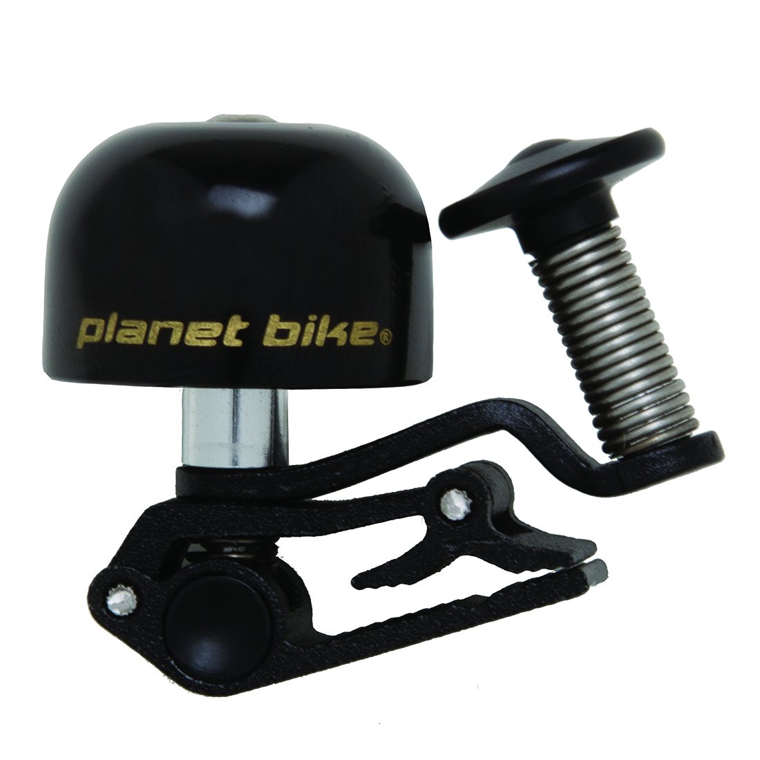 Planet Bike Brass Bike Bell - Black Finish | Classic Clincher Design for Safety & Courtesy | Perfect for Urban Commuting & Cycling Safety