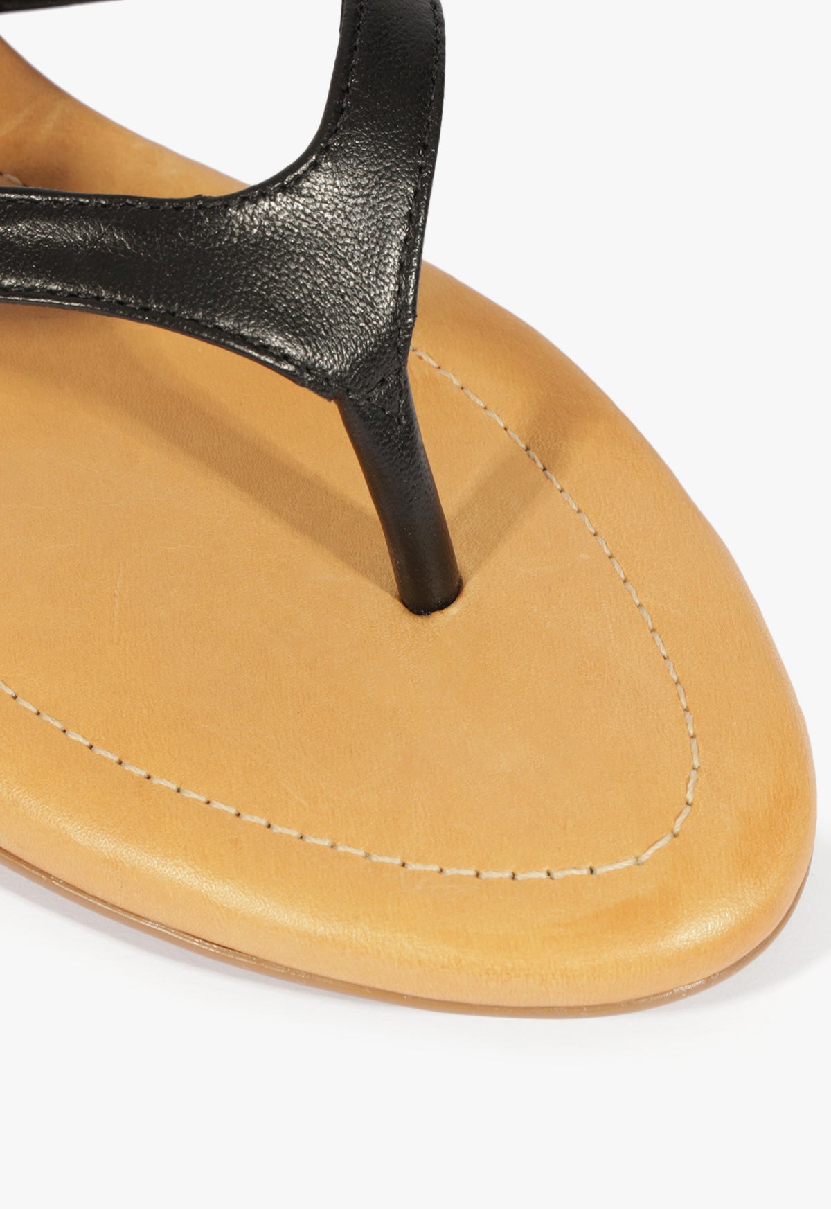 Sonia Women's Black Leather Flat Sandals - Comfortable Casual Summer Shoes for Walking, Travel & Beach Outfits
