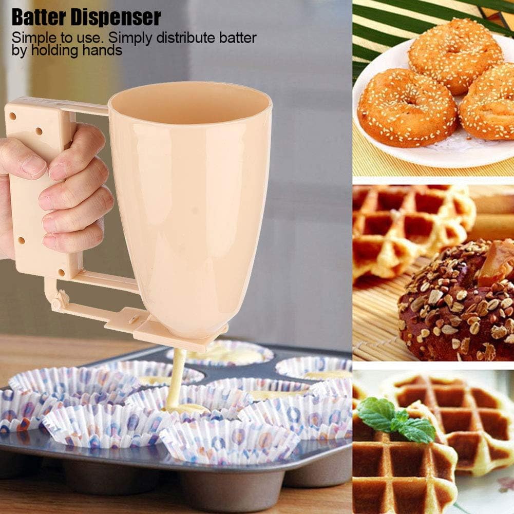 **Pancake Batter Dispenser - Manual Batter Dispenser for Pancakes, Cupcakes, Waffles & Cookies - Handheld Kitchen Baking Tool for Easy & Mess-Free Batter Pouring**    *(Perfect for Breakfast, Brunch, Baking Parties & Family Cooking Fun!)*