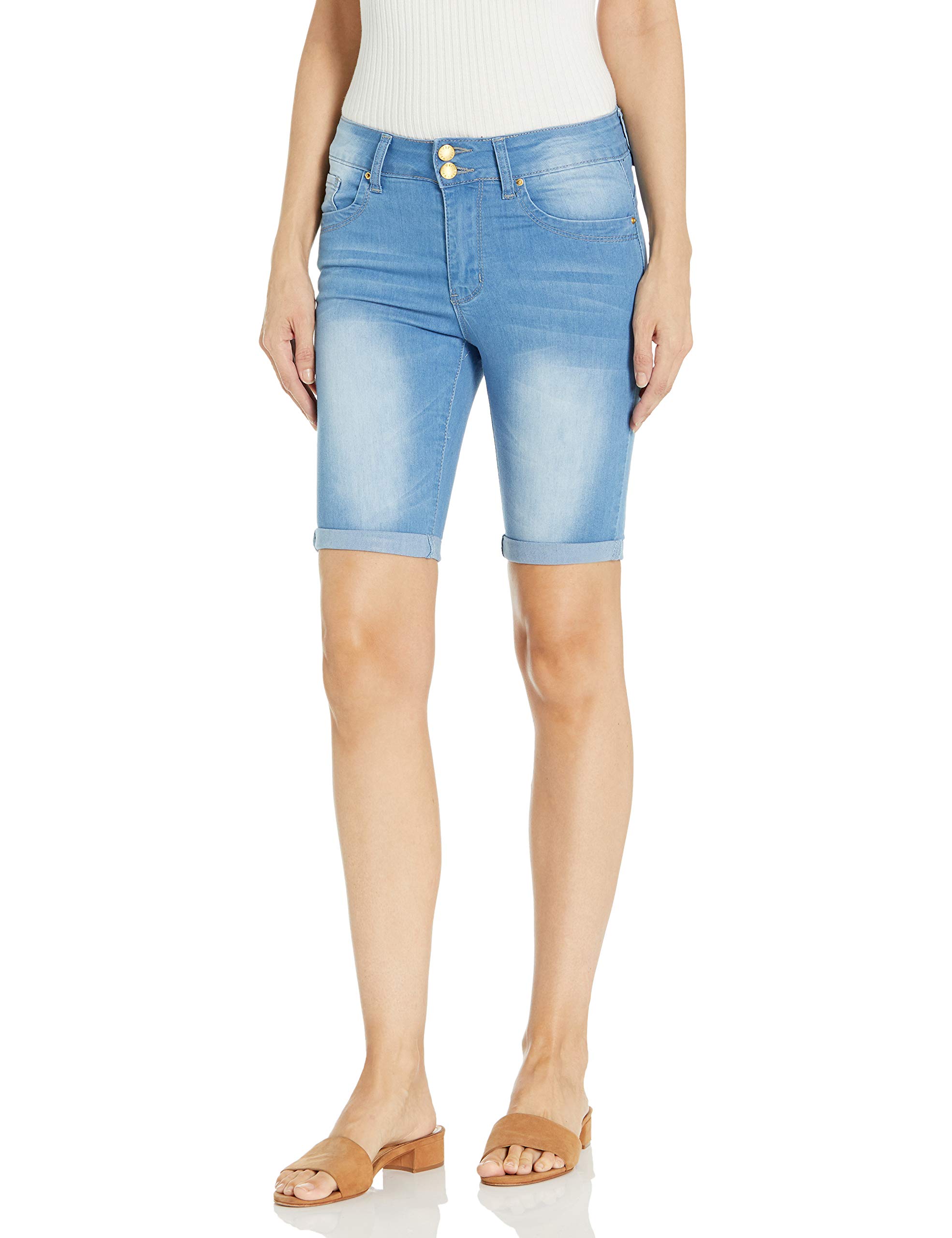 V.I.P. JEANS Women's High Waist Skinny Denim Jeans - Acid Washed Blue Stretch Comfort Fit for Summer | Casual Wear, Office Outfits & Weekend Fashion