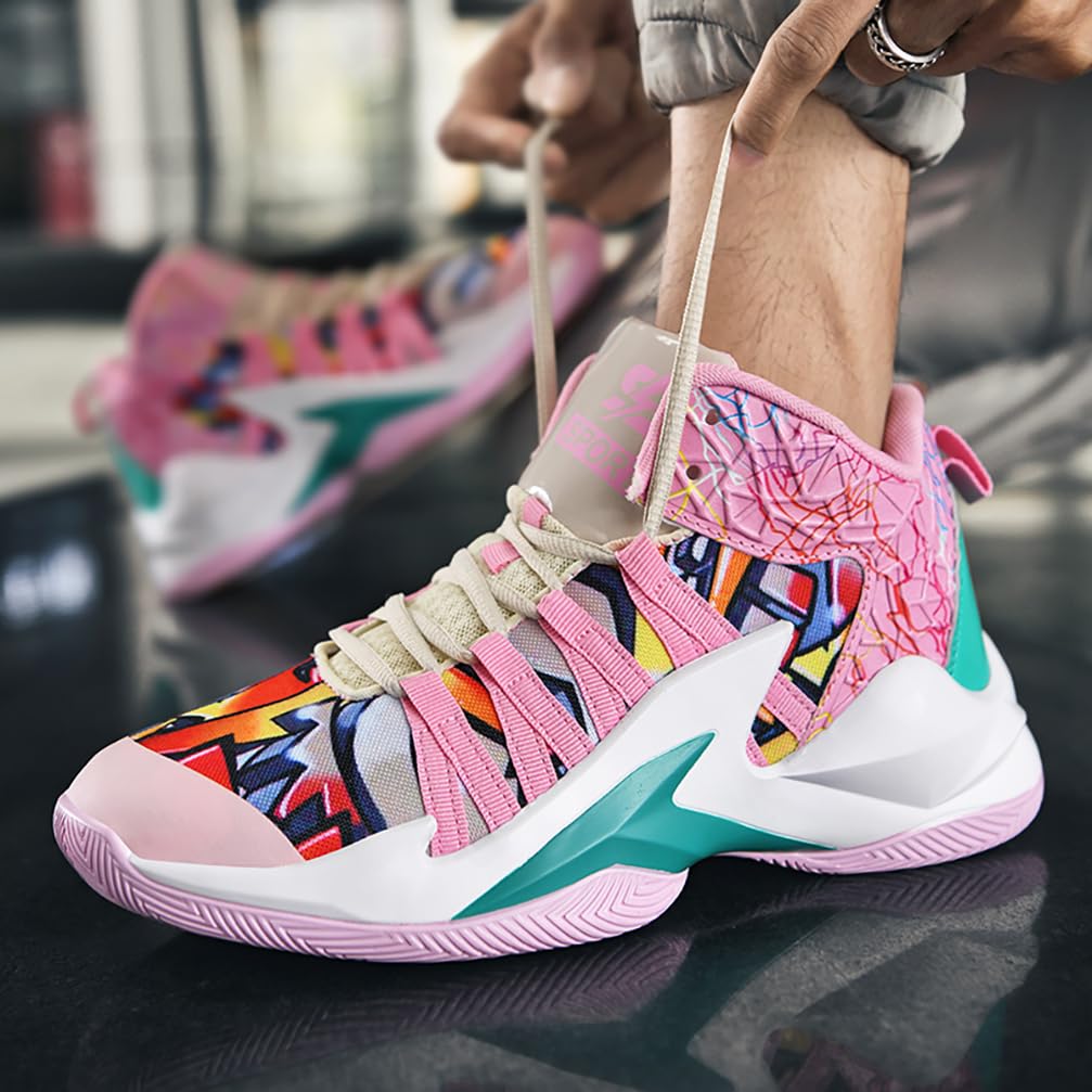 **Men's & Women's High-Top Basketball Shoes – Ultra-Light, Anti-Slip, Breathable Sneakers for Indoor & Outdoor Sports**