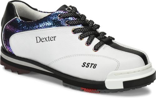 Dexter Women's SST 8 Pro Bowling Shoes - White/Crackle Design for Professional Performance | Perfect for League Play & Tournament Bowling