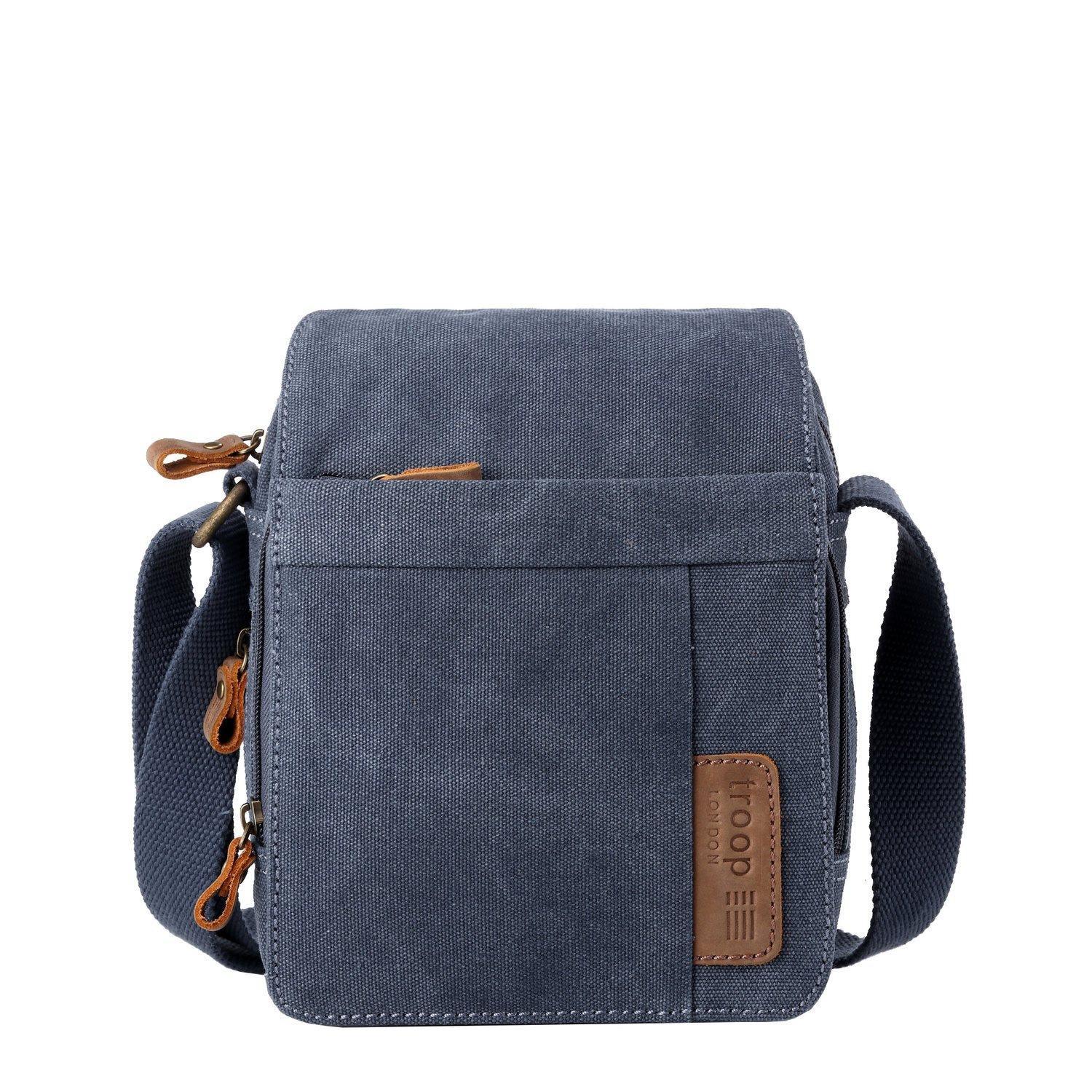 TRP0220 Troop London Classic Canvas Crossbody Bag - Stylish & Durable for Travel, Work & Everyday Use