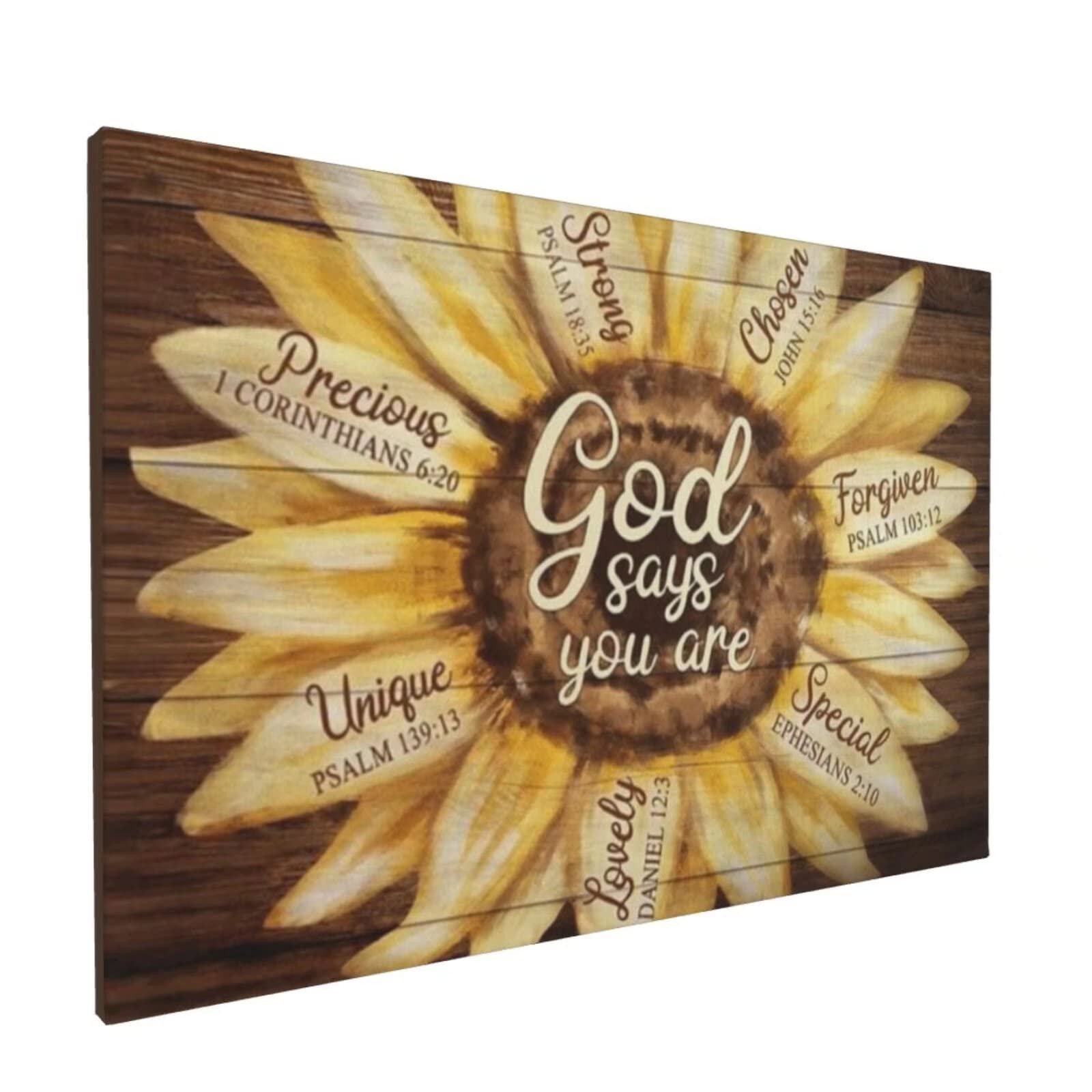 Sunflower Painting Canvas Wall Art - Motivational Positive Quotes Poster for Office, Bedroom & Living Room - Vintage Home Decor (20x24 Inches) - Perfect for Inspiring Spaces & Gift Ideas