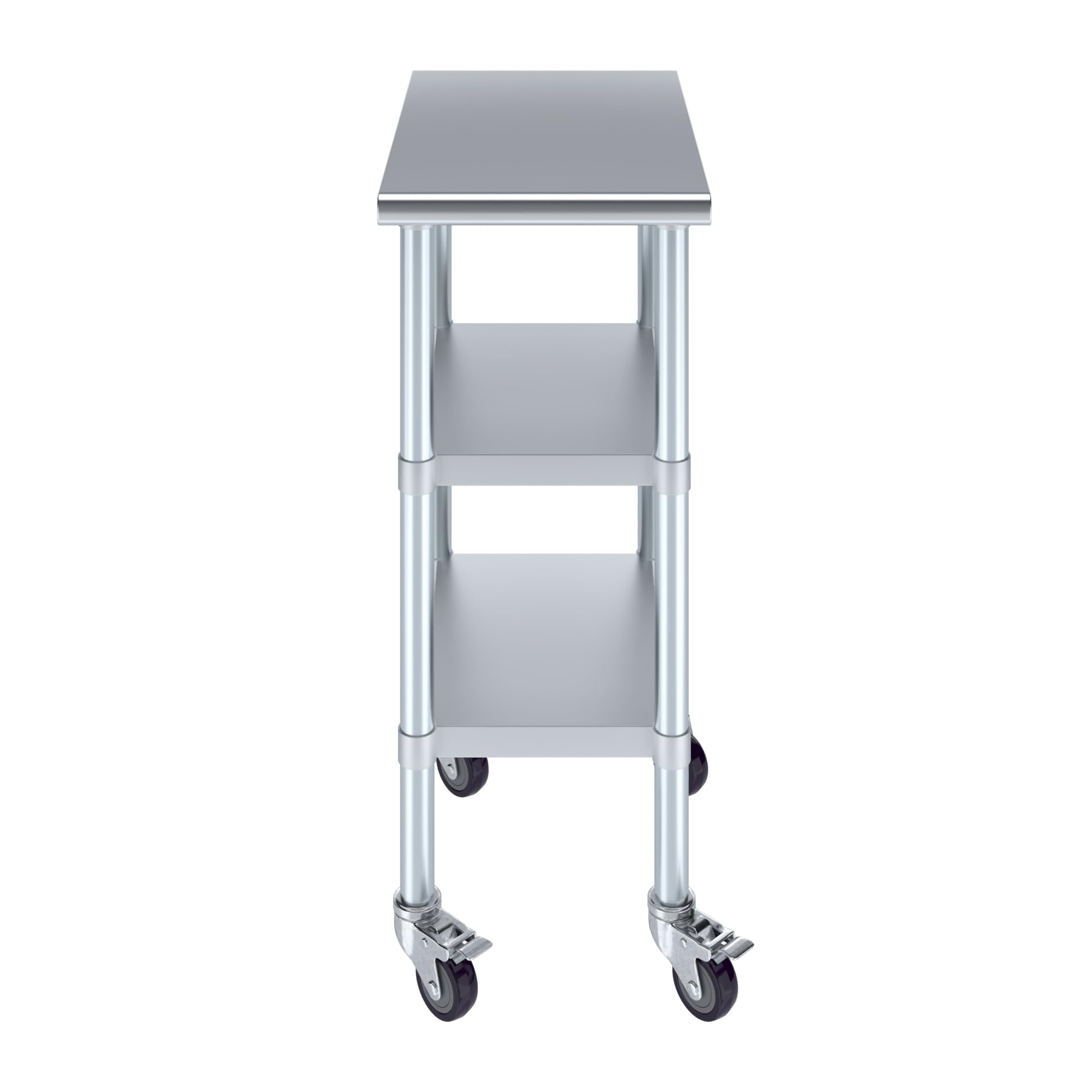 AmGood Stainless Steel Work Table with 2 Shelves & Wheels - Heavy Duty Metal Utility Table 15