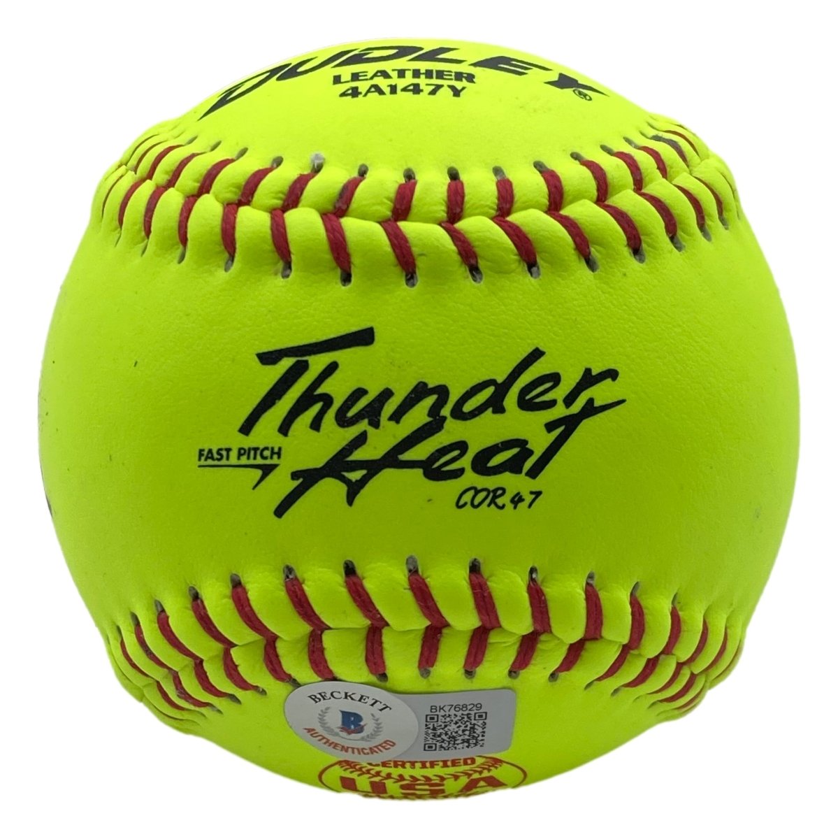 Jennie Finch Autographed World Series Dudley Softball - USA Inscribed Official Game Ball - Perfect for Collectors, Fans & Sports Memorabilia Displays