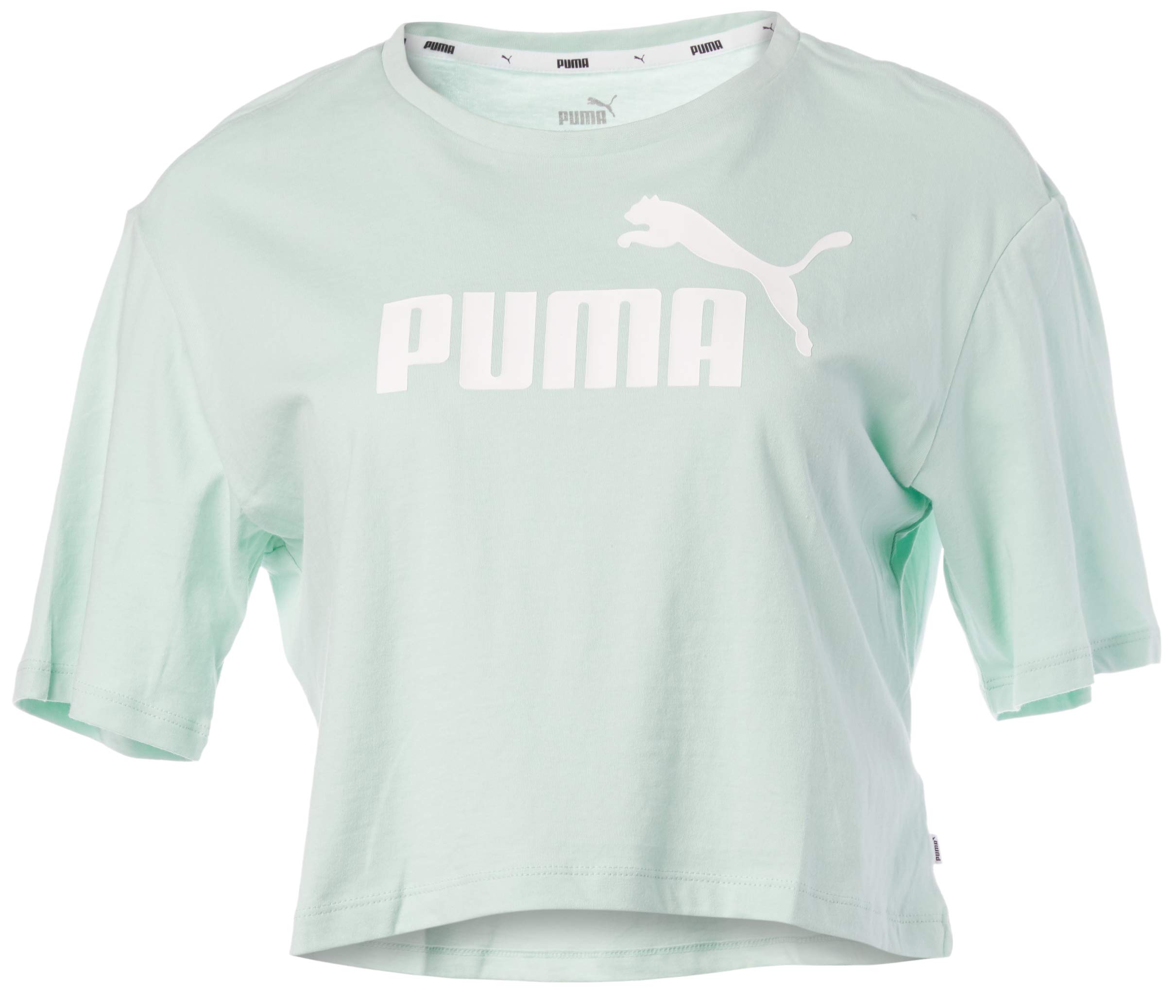 PUMA Women's Essentials+ Cropped T-Shirt - Soft Cotton Casual Short Sleeve Top for Workout, Yoga & Everyday Wear | Athletic Fit Tee for Women