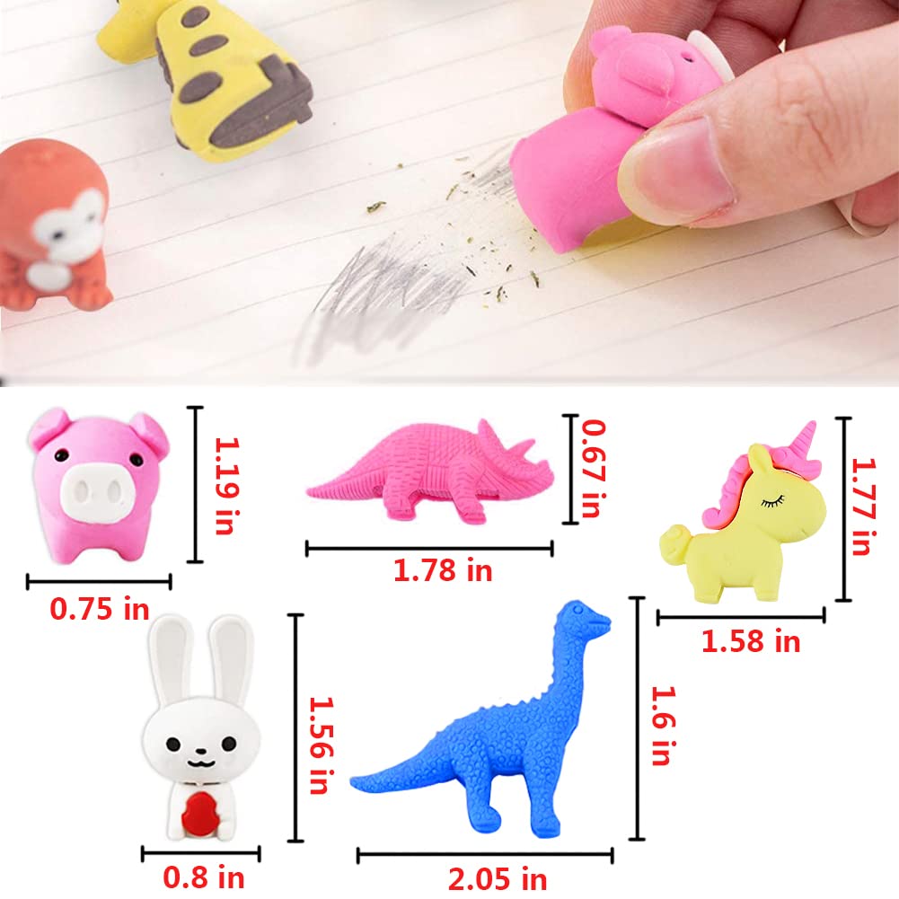 UMEELR 28-Piece Kids Valentine's Day Party Favor Set - Animal Puzzle Erasers, Heart-Shaped Erasers & Valentine Cards for Classroom Exchange, School Prizes & Gift Giving - Perfect for Valentine's Day Celebrations, Classroom Activities & Kids' Party Games