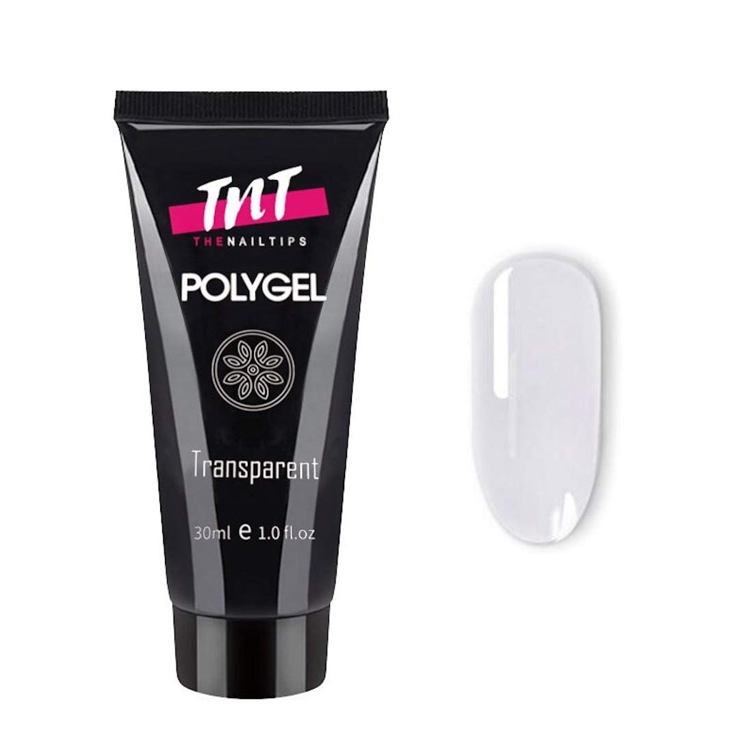 TNT Poly Nail Gel 30ml - Clear Builder Jelly for French Nail Art & Nail Construction - Professional Salon & DIY Manicure at Home