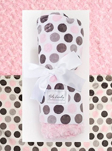 Soft Pink Dot & Swirl Baby Blanket for Boys & Girls - 27