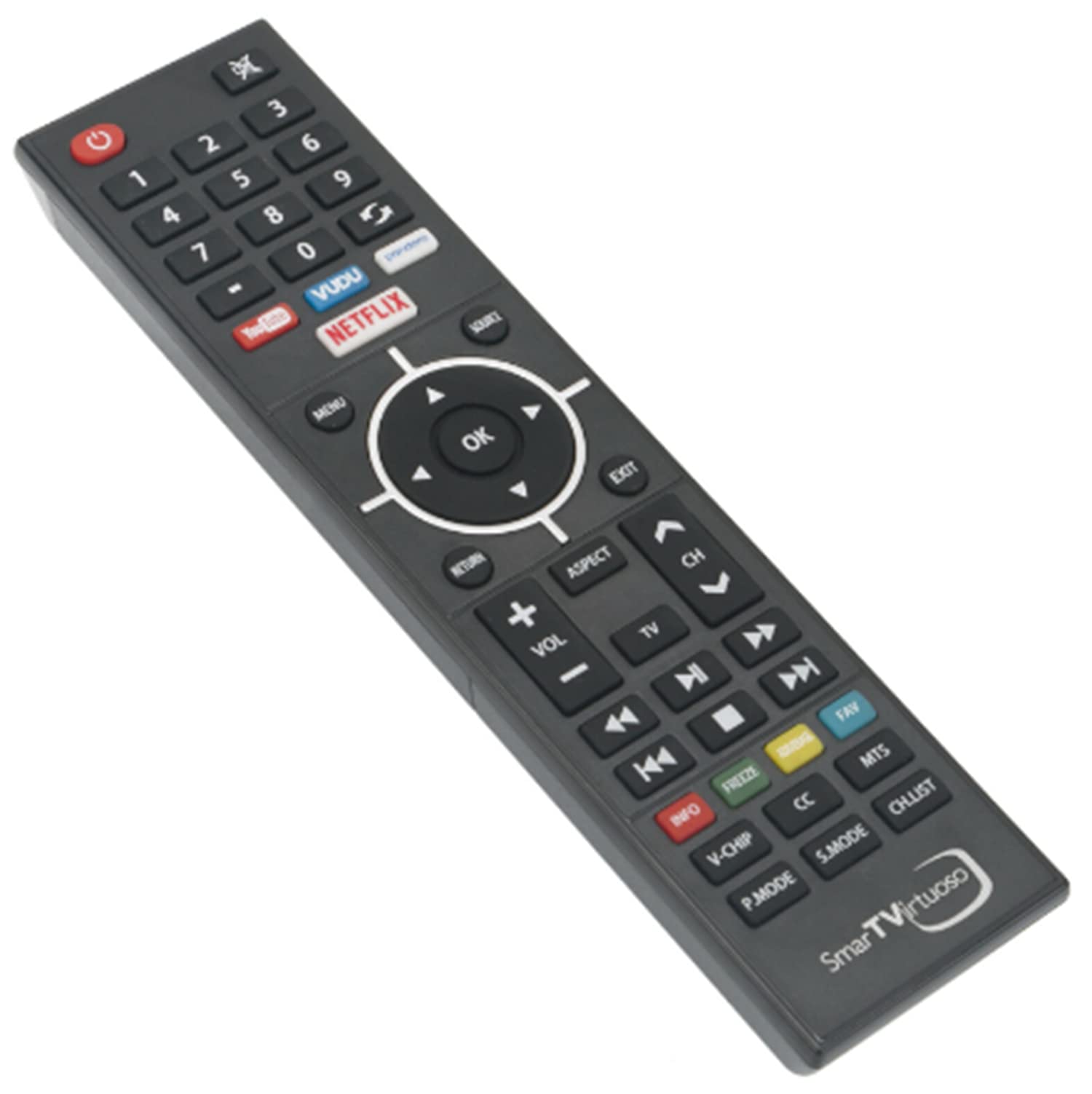 Universal TV Remote Control Compatible with RCA LED UHD Smart TV Virtuoso RHOS581SM - Replacement for Lost or Broken Remote | Perfect for Living Room, Bedroom & Home Theater Use