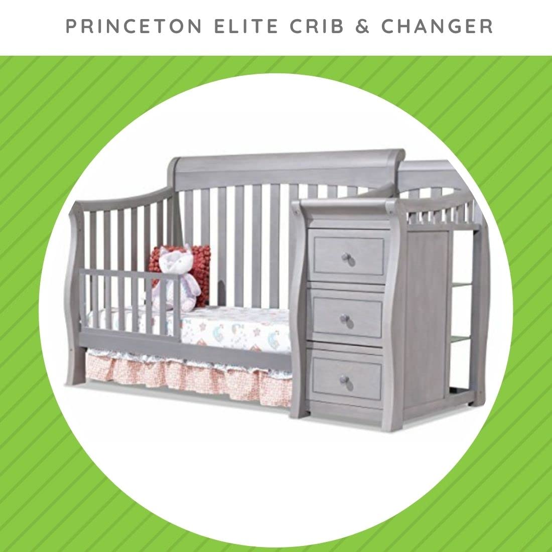 Sorelle Crib Safety Rail Conversion Kit - Toddler Bed Guard Rail for Sorelle Cribs (Weathered Gray, Model #151) | Secure Transition from Crib to Toddler Bed | Perfect for Daycare Centers & Home Nursery Safety